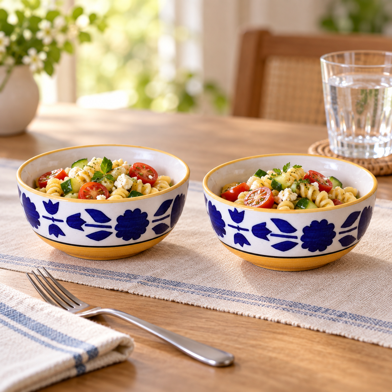 KunhaR Ceramic Serving Bowls, 400 ml Each, Set of 2, Yellow, Small Bowls for Soup, Rice, Curry, Snacks and Desserts - Image 3