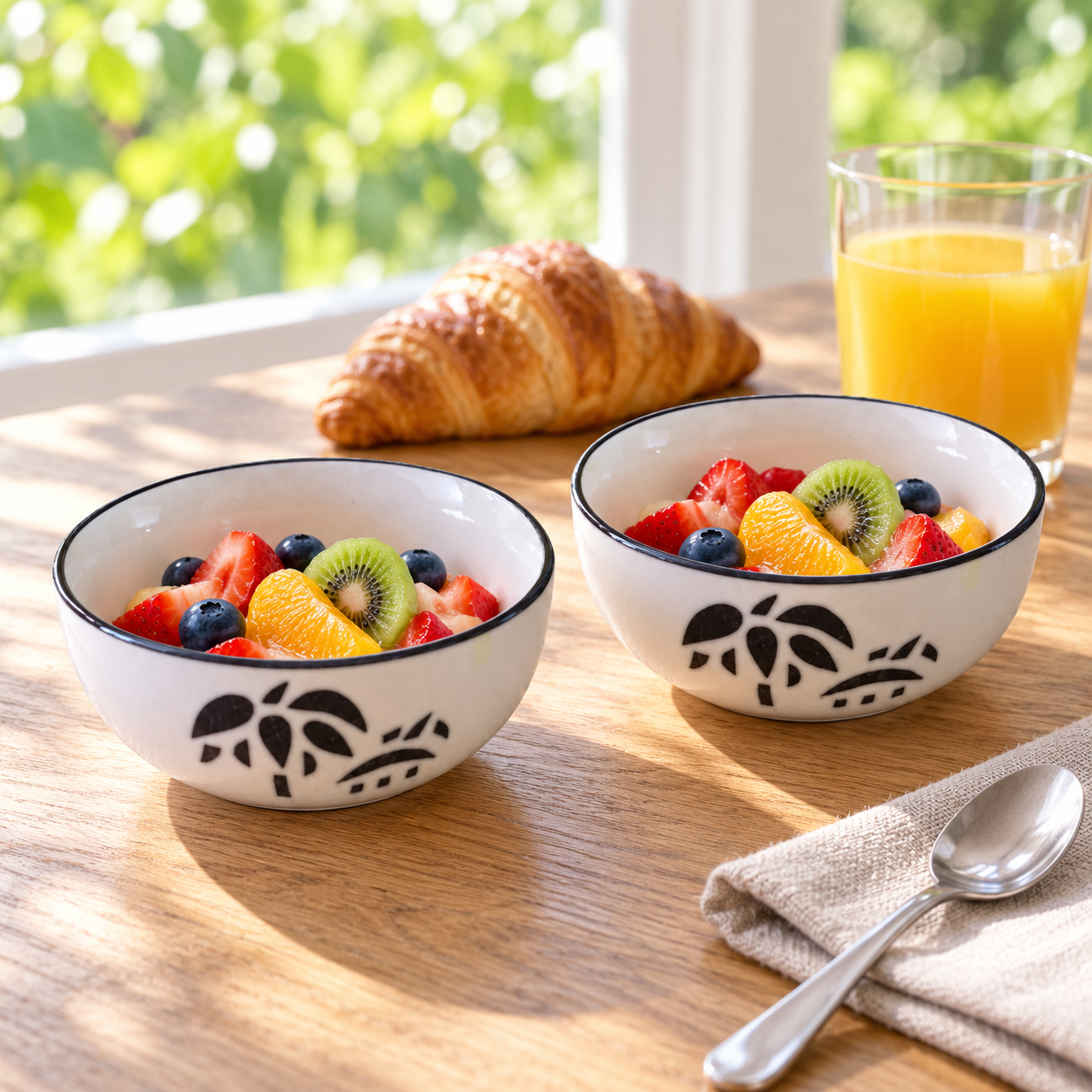 KunhaR Ceramic Serving Bowls, 400 ml Each, Set of 2, Coconut White, Small Bowls for Soup, Rice, Curry, Snacks and Desserts - Image 3