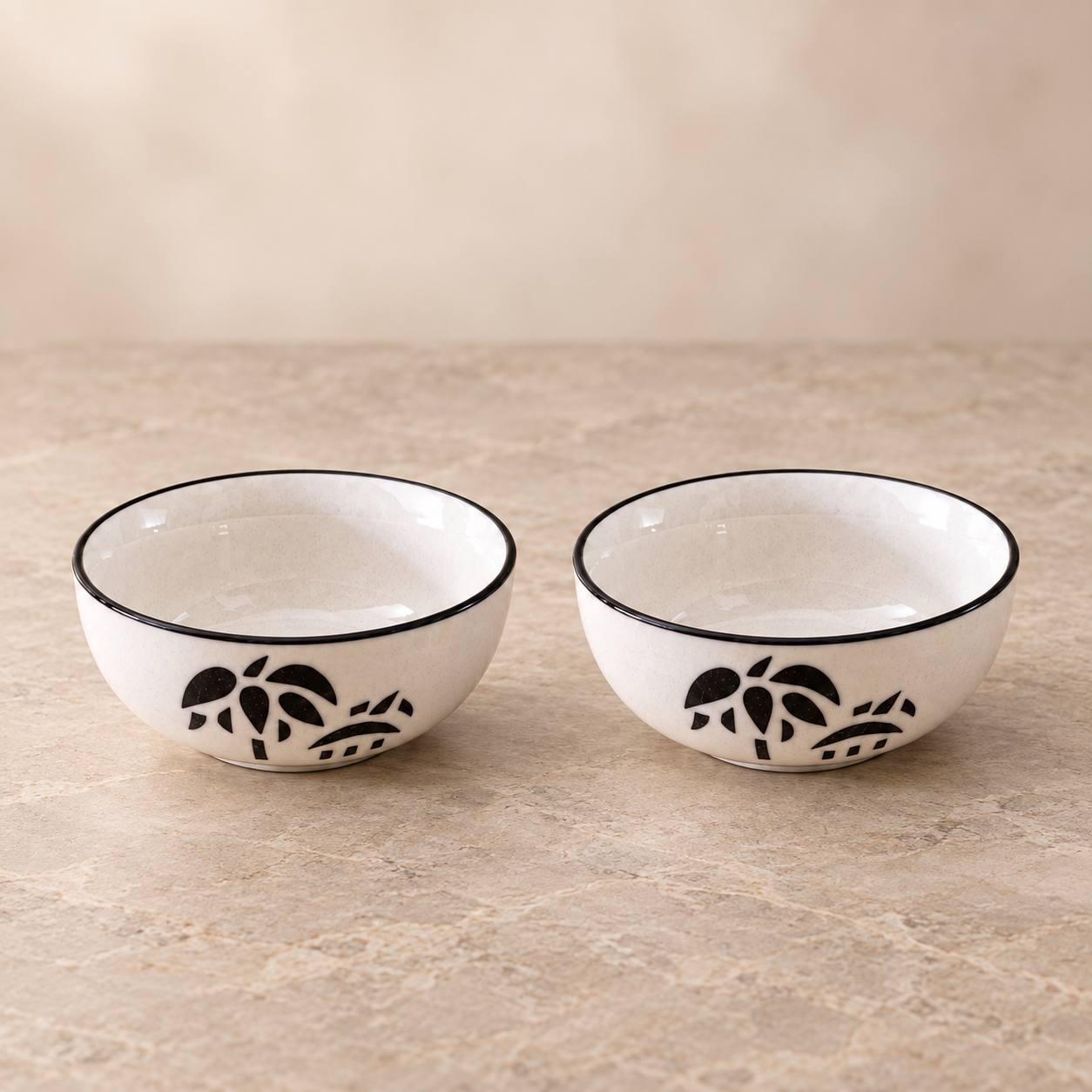 KunhaR Ceramic Serving Bowls, 400 ml Each, Set of 2, Coconut White, Small Bowls for Soup, Rice, Curry, Snacks and Desserts - Image 6
