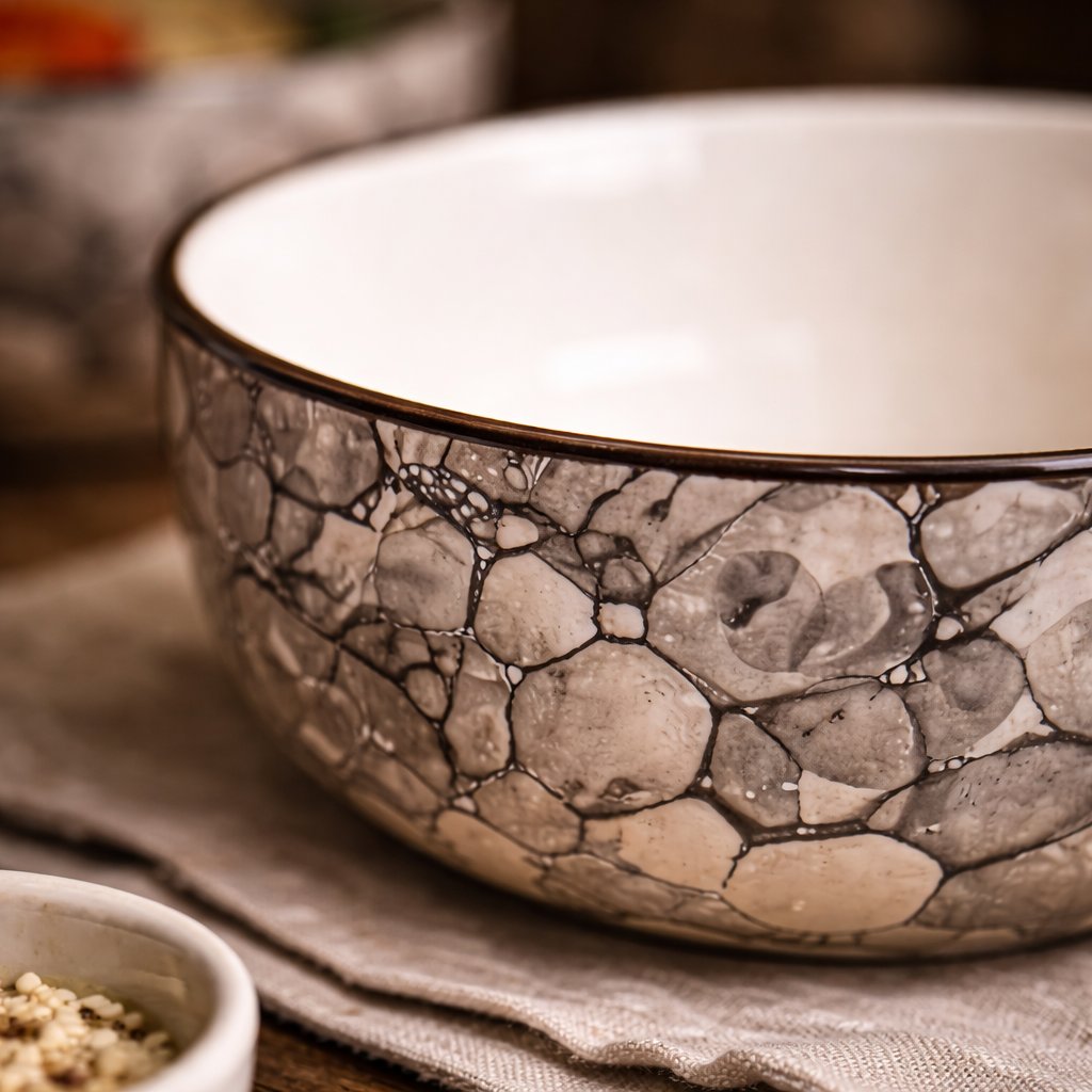 Kunhar Ceramic Serving Bowls (Black Luster, 400 ml) - 2 Pieces - Image 9