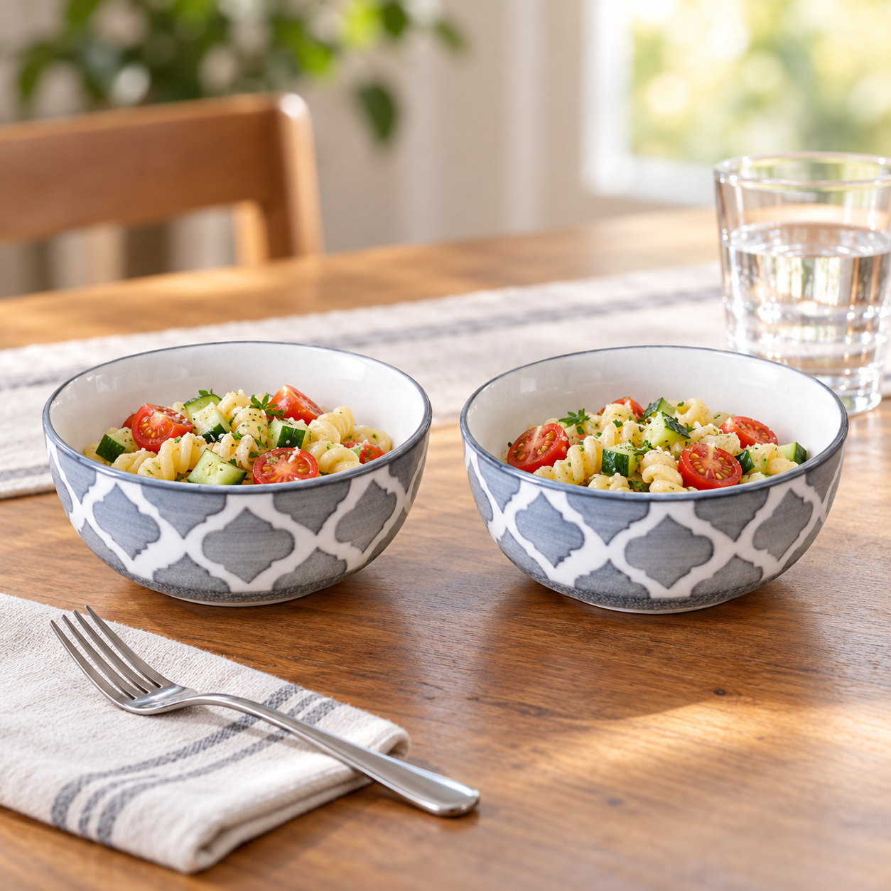 KunhaR Ceramic Serving Bowls, 400 ml Each, Set of 2, Grey, Small Bowls for Soup, Rice, Curry, Snacks and Desserts - Image 3