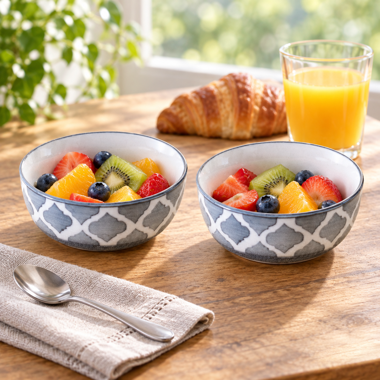 KunhaR Ceramic Serving Bowls, 400 ml Each, Set of 2, Grey, Small Bowls for Soup, Rice, Curry, Snacks and Desserts - Image 4