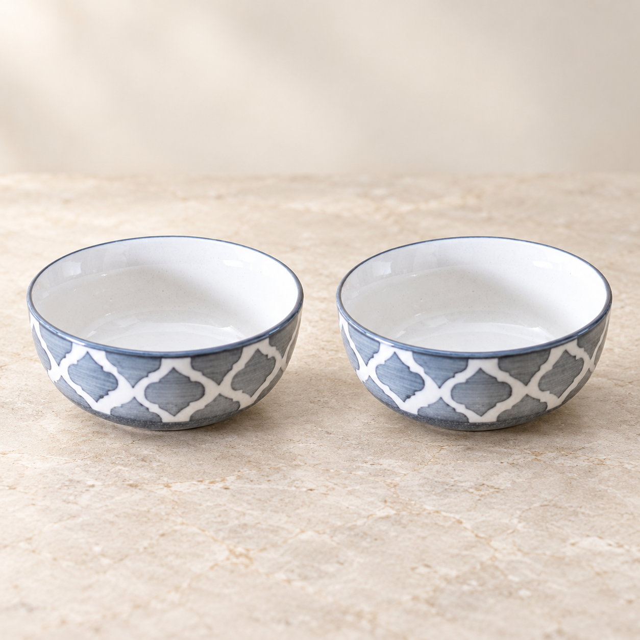 KunhaR Ceramic Serving Bowls, 400 ml Each, Set of 2, Grey, Small Bowls for Soup, Rice, Curry, Snacks and Desserts - Image 6