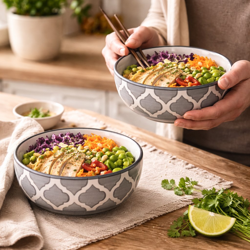 Kunhar Ceramic Serving Bowls (Grey, 400 ml) - 2 Pieces - Image 3