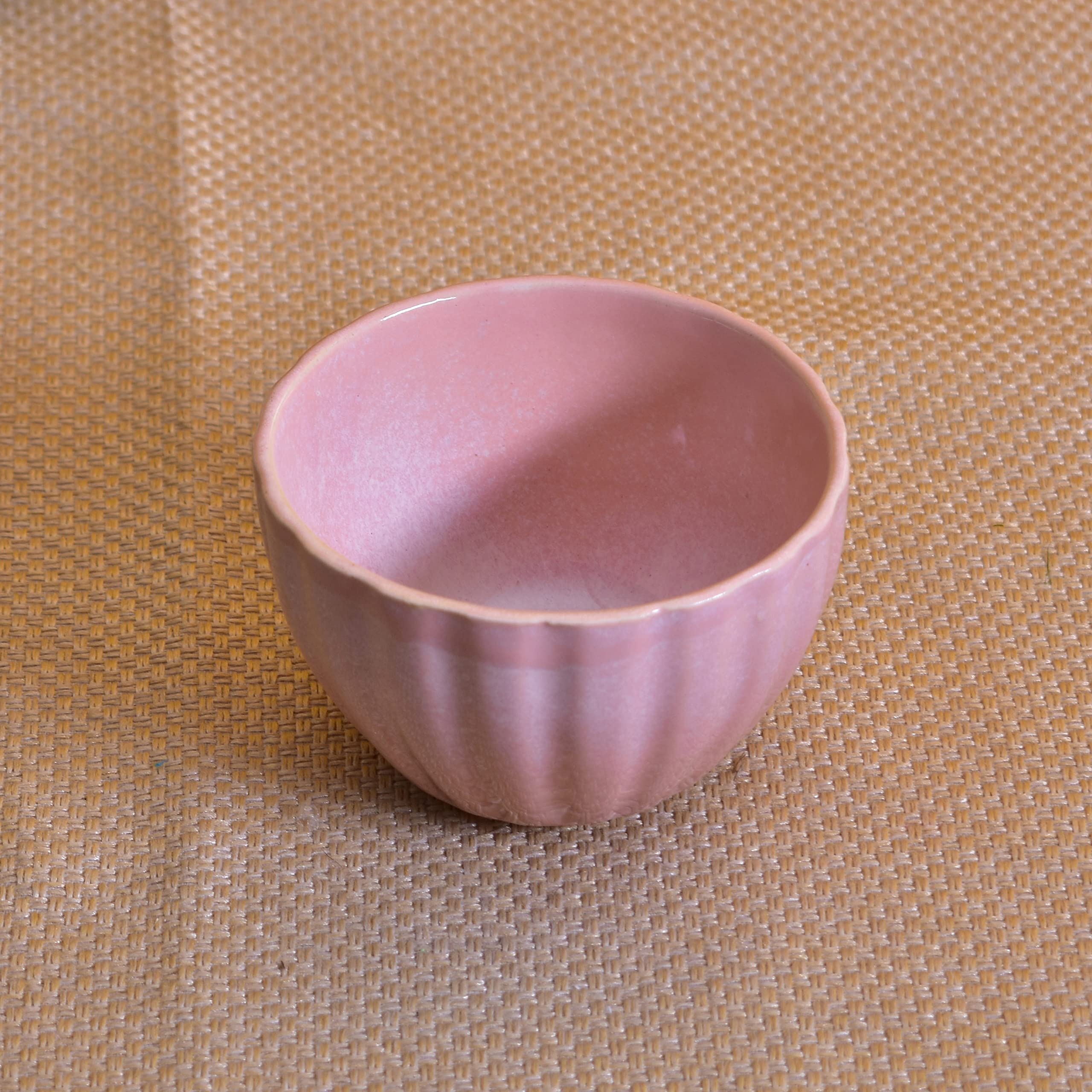 Kunhar Glazed Studio Pottery Ceramic Bowl - 300 ML, 2 Pieces, Cadillac Pink - Image 3