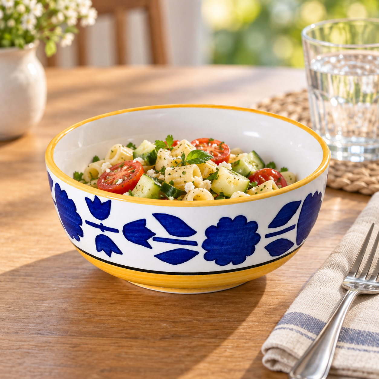 KunhaR Ceramic Serving Bowl, 600 ml, Yellow, Multipurpose Bowl for Mixing, Serving, Salad, Pasta & Snacks, 1 Piece - Image 4