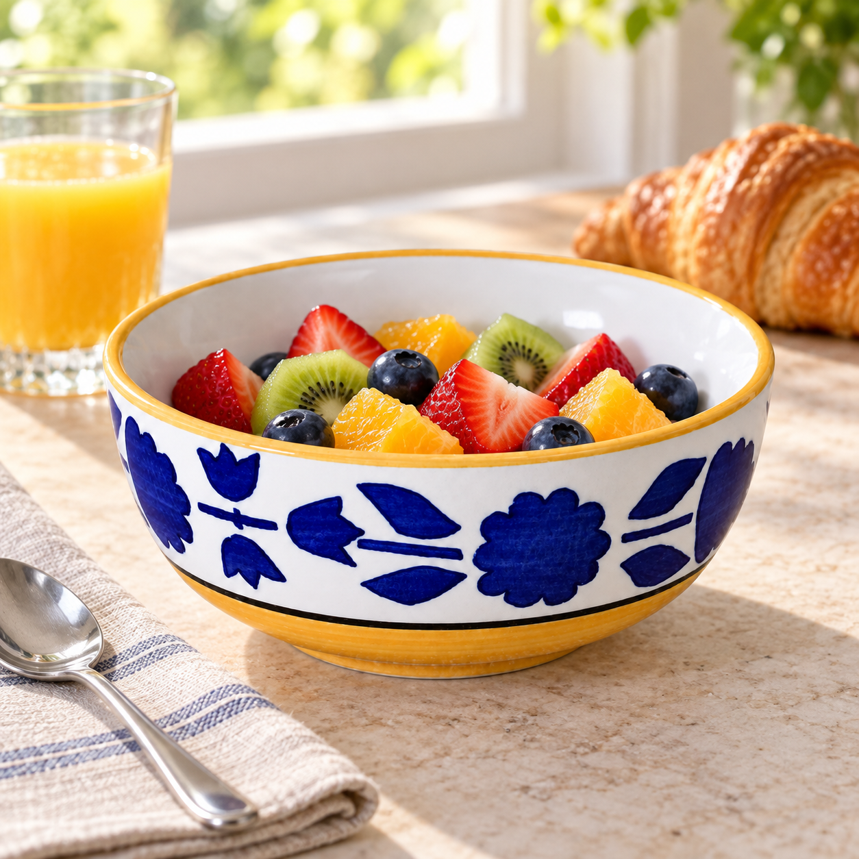 KunhaR Ceramic Serving Bowl, 600 ml, Yellow, Multipurpose Bowl for Mixing, Serving, Salad, Pasta & Snacks, 1 Piece - Image 5