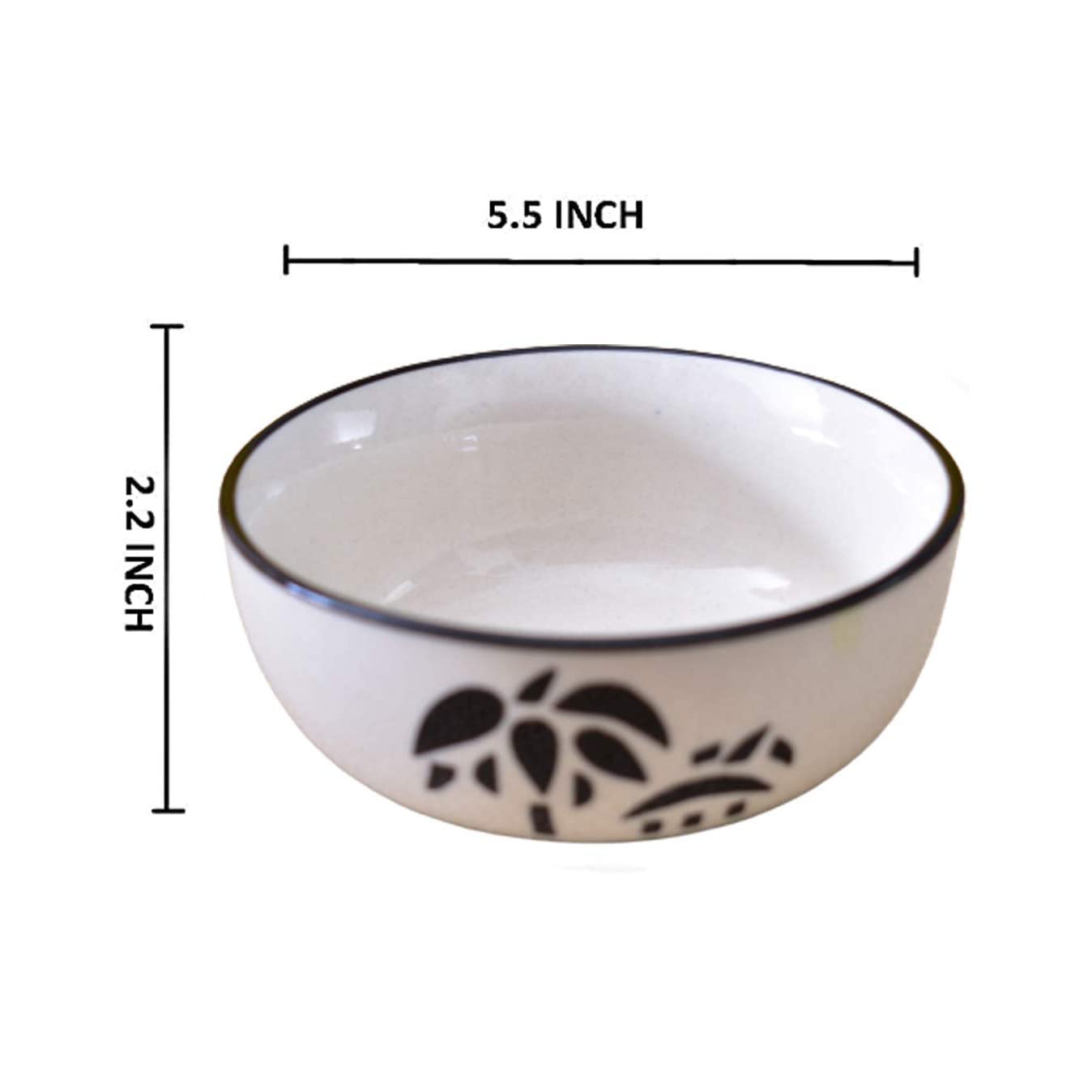 Kunhar Ceramic Serving Bowls (Coconut White, 600 ml) - 1 Piece - Image 2
