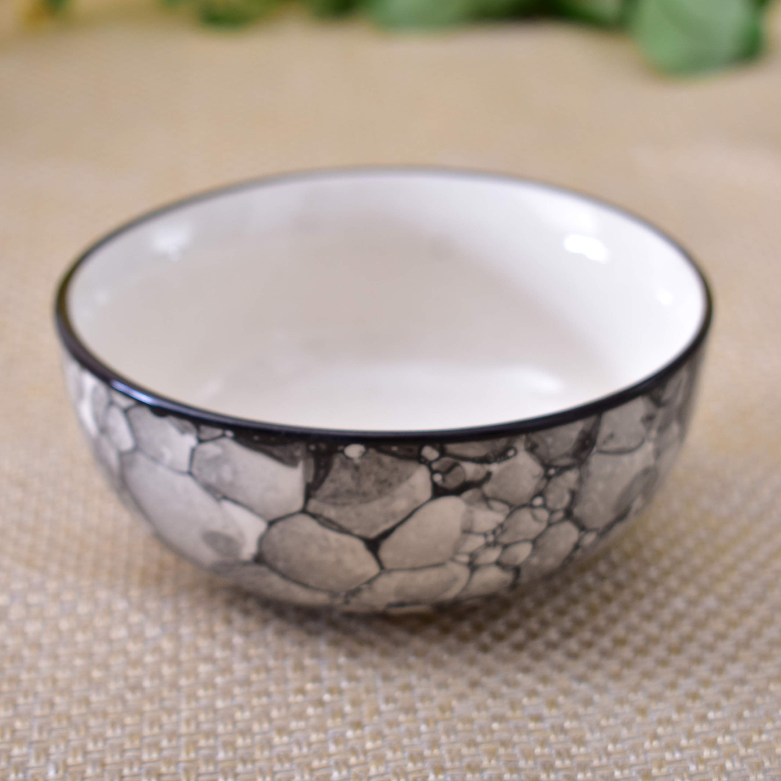 Kunhar Ceramic Serving Bowls (Black Luster, 600 ml) - 1 Piece - Image 3