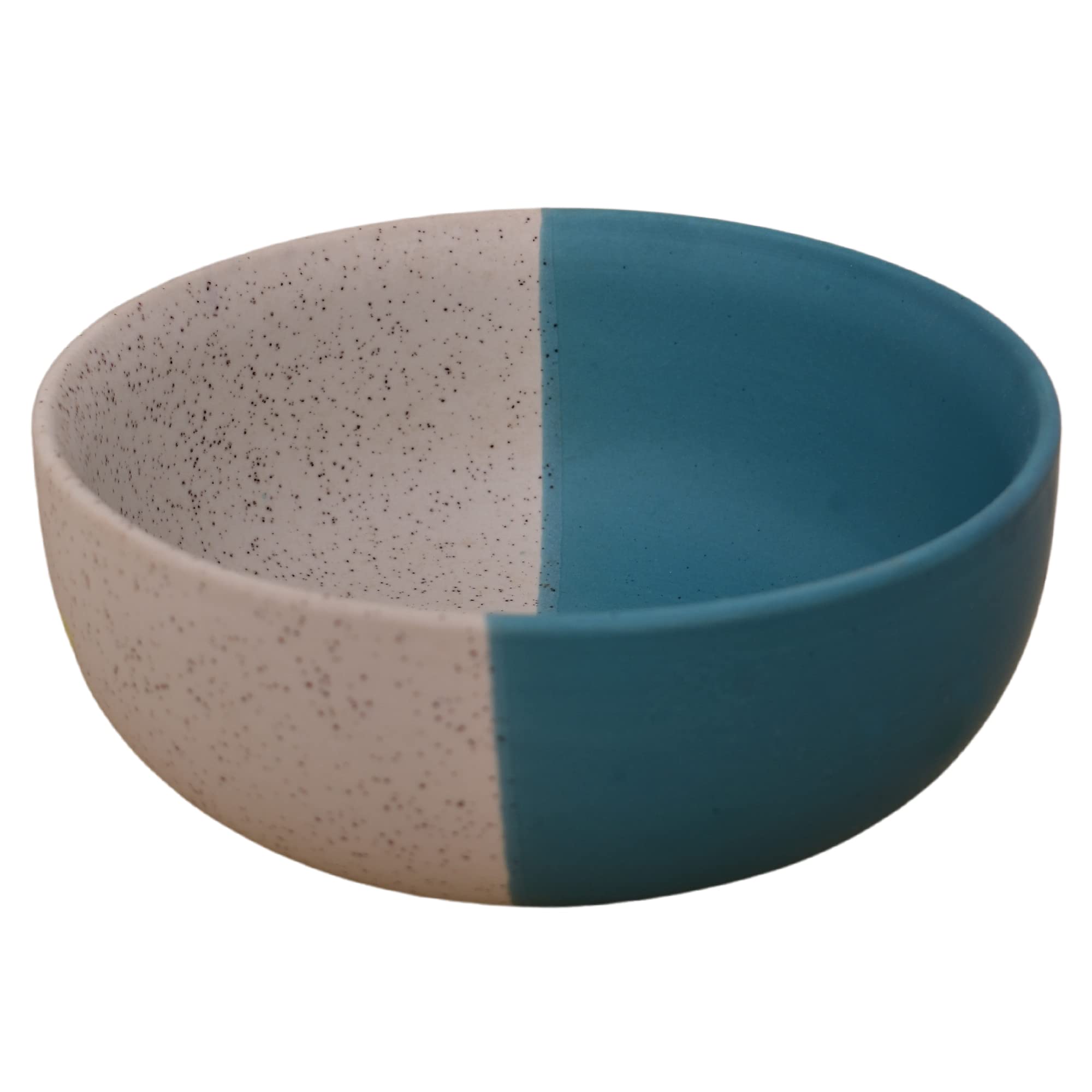 Kunhar Ceramic Bowl 600 ml White Dusty Blue
