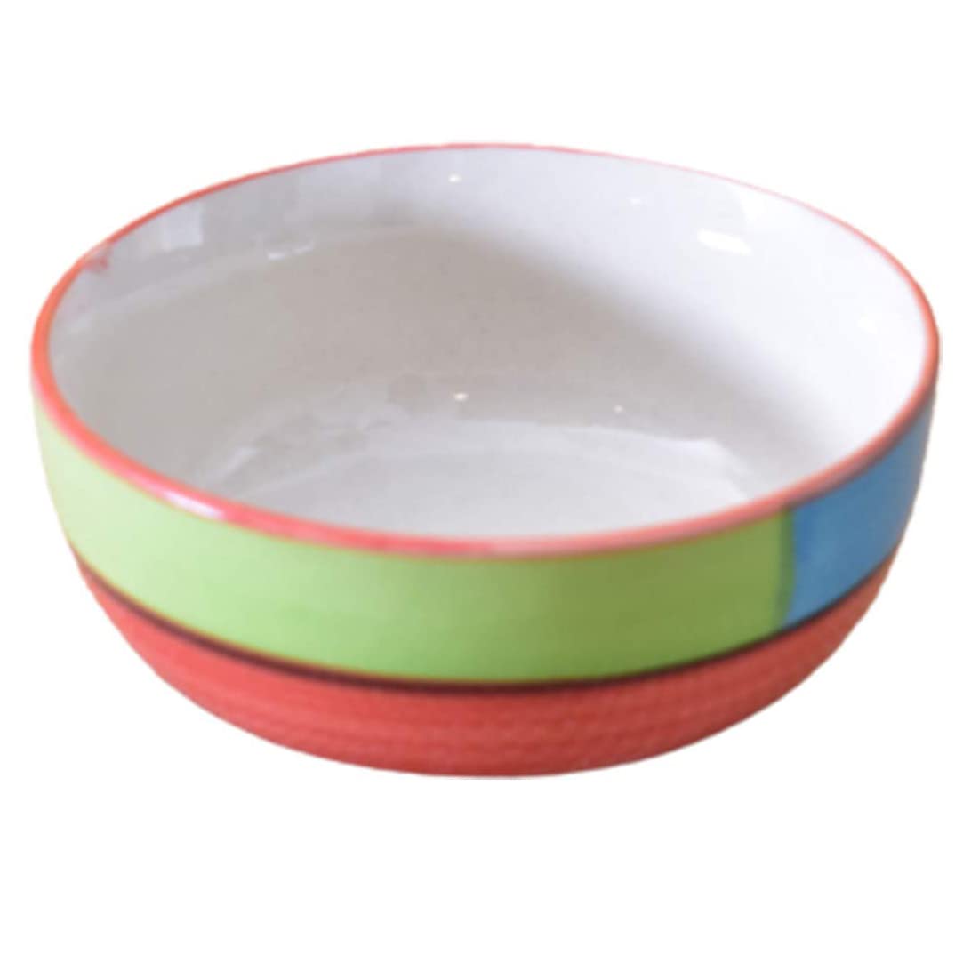 Kunhar Ceramic Serving Bowls (Red, 600 ml) - 1 Piece