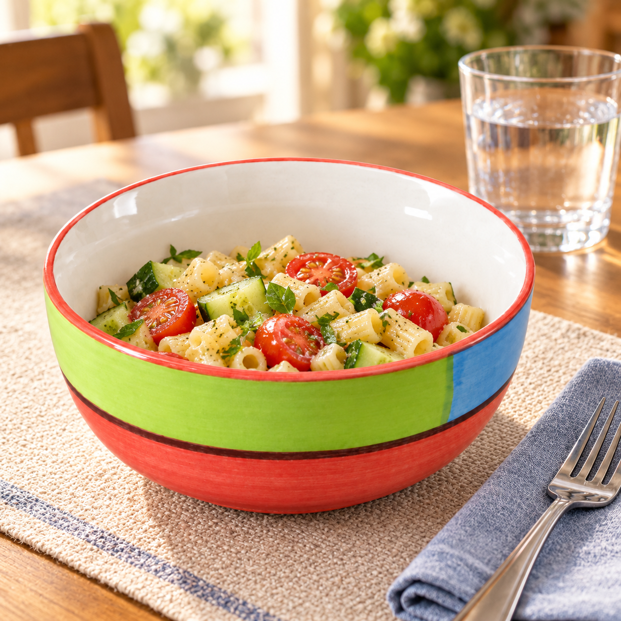 KunhaR Ceramic Serving Bowl, 600 ml, Red, Multipurpose Bowl for Mixing, Serving, Salad, Pasta & Snacks, 1 Piece - Image 5