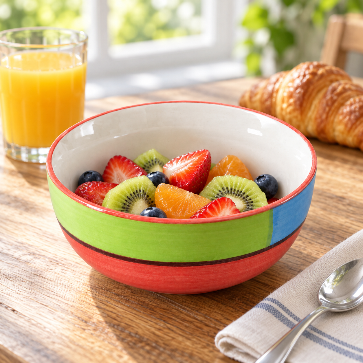 KunhaR Ceramic Serving Bowl, 600 ml, Red, Multipurpose Bowl for Mixing, Serving, Salad, Pasta & Snacks, 1 Piece - Image 6