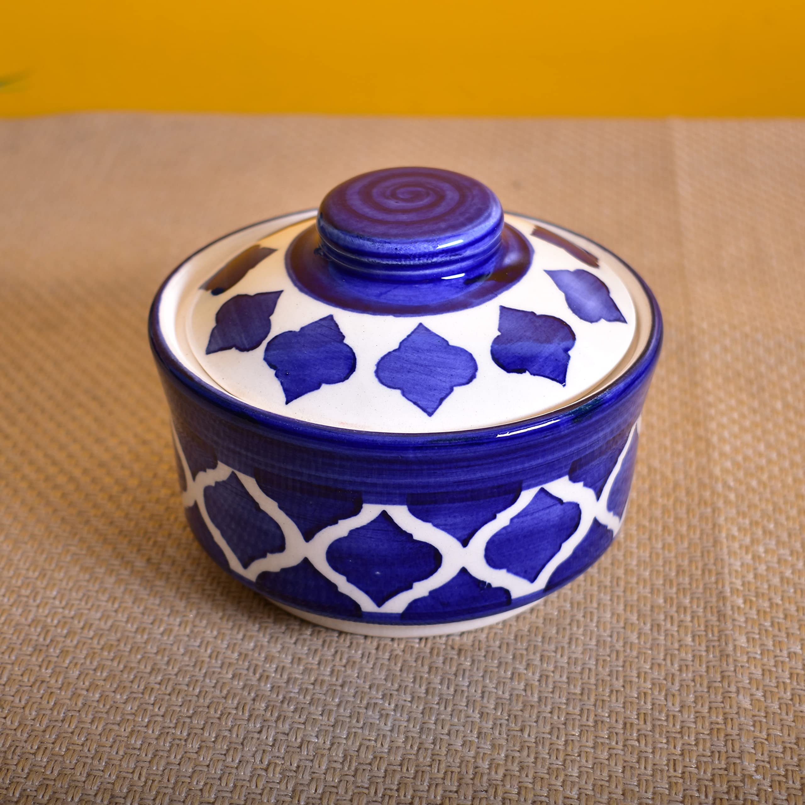 Kunhar Ceramic Donga, Ceramic Serving Donga, 1000 Ml, 500 Ml and 250 Ml, 3 Pieces, Blue Chidi - Image 3