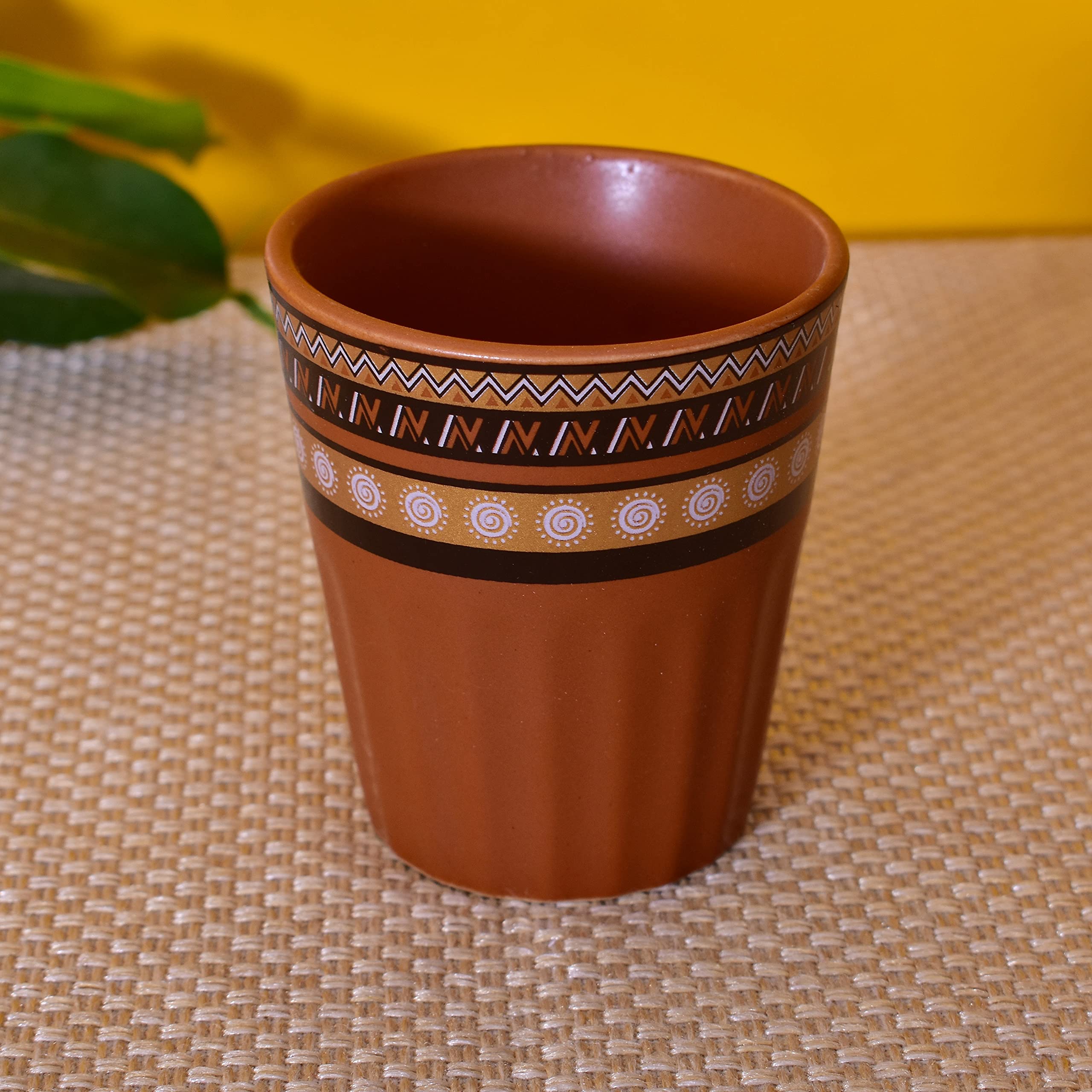 Kunhar Ceramic Tea Glass - 6 Pieces, Cumin, 125ml - Image 4