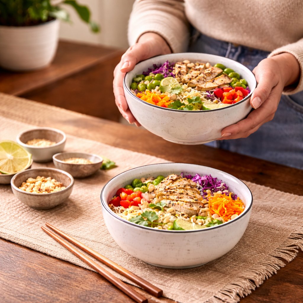 Kunhar Ceramic Mixing Bowls, Microwave Safe Bowl for Kitchen, Freezer & Dishwasher, Ideal for Snacks, Rice, Salad, and Noodles - 800 ML, 2 Pieces, White Matt Black Border - Image 5