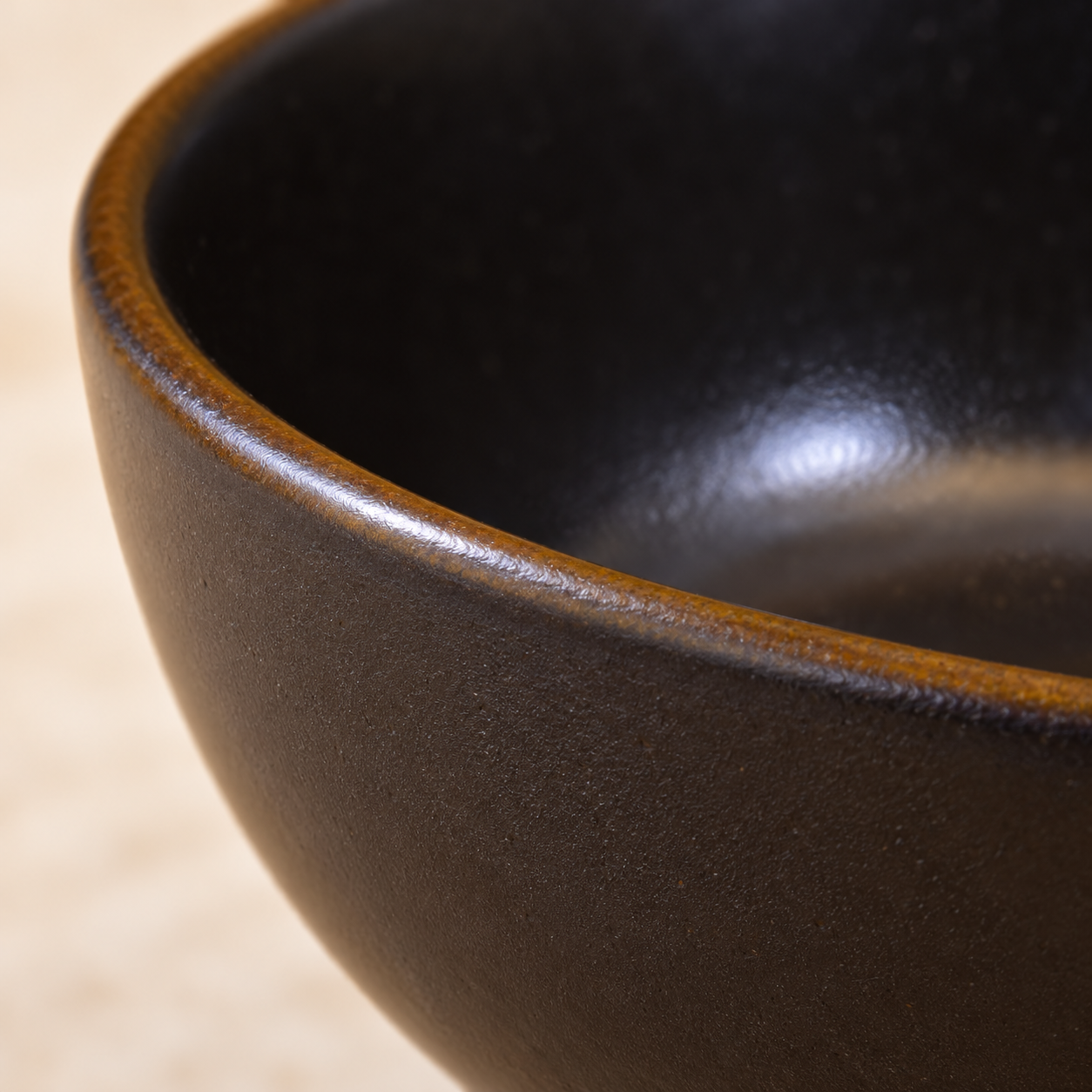 KunhaR Ceramic Matt Finish Dessert Bowl - 200 Ml, 4 Pieces, Black