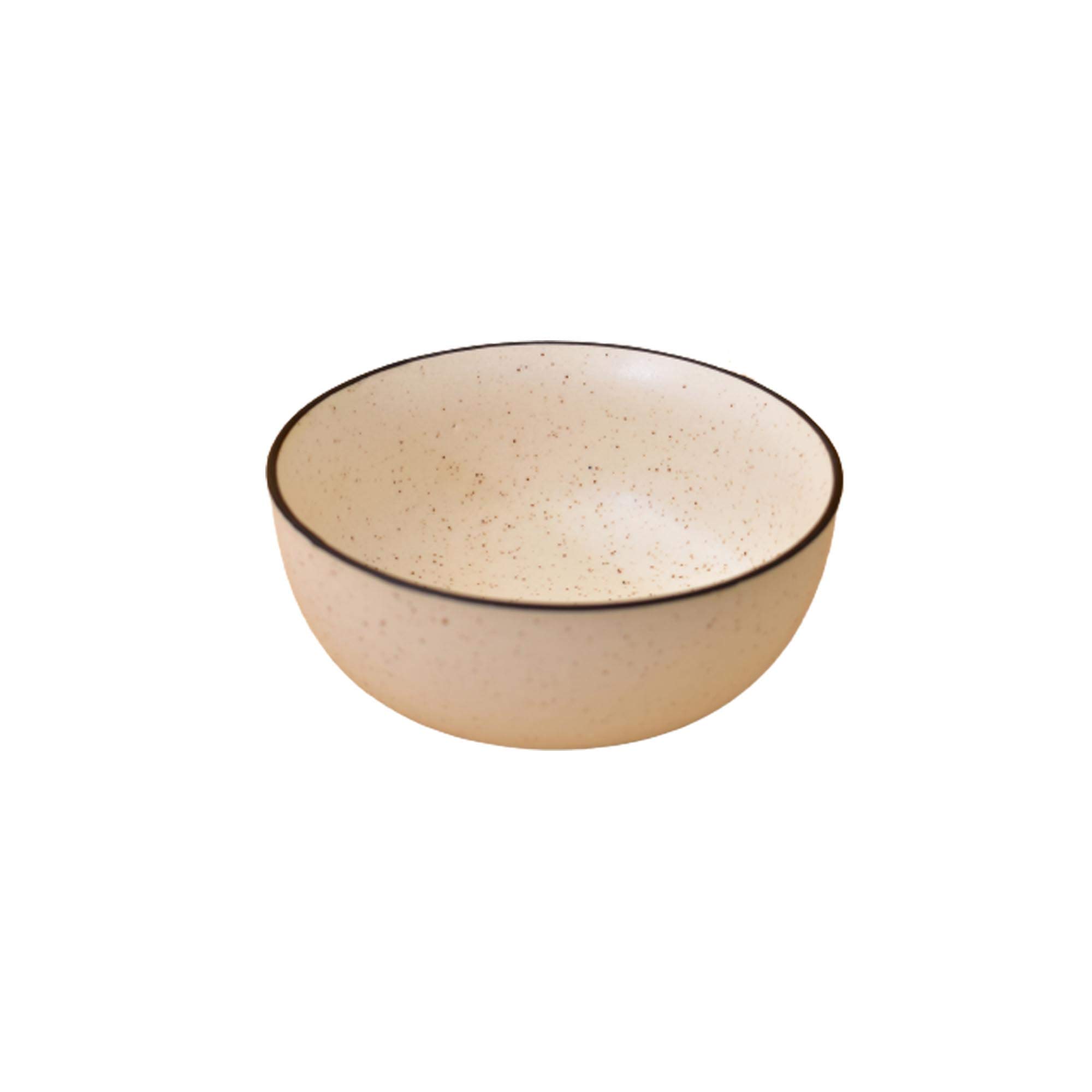 Kunhar Ceramic Serving Bowls (White Matt Black Border, 1500 ml) - 1 Piece - Image 2