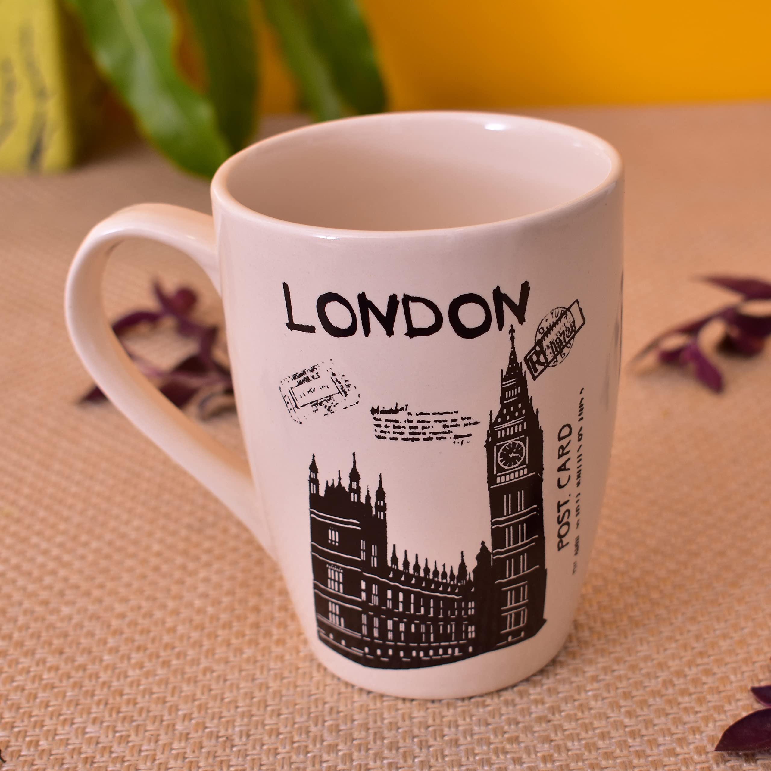 Kunhar Ceramic Coffee Mug - 6 Pieces, Multicolor, 300ml - Image 4