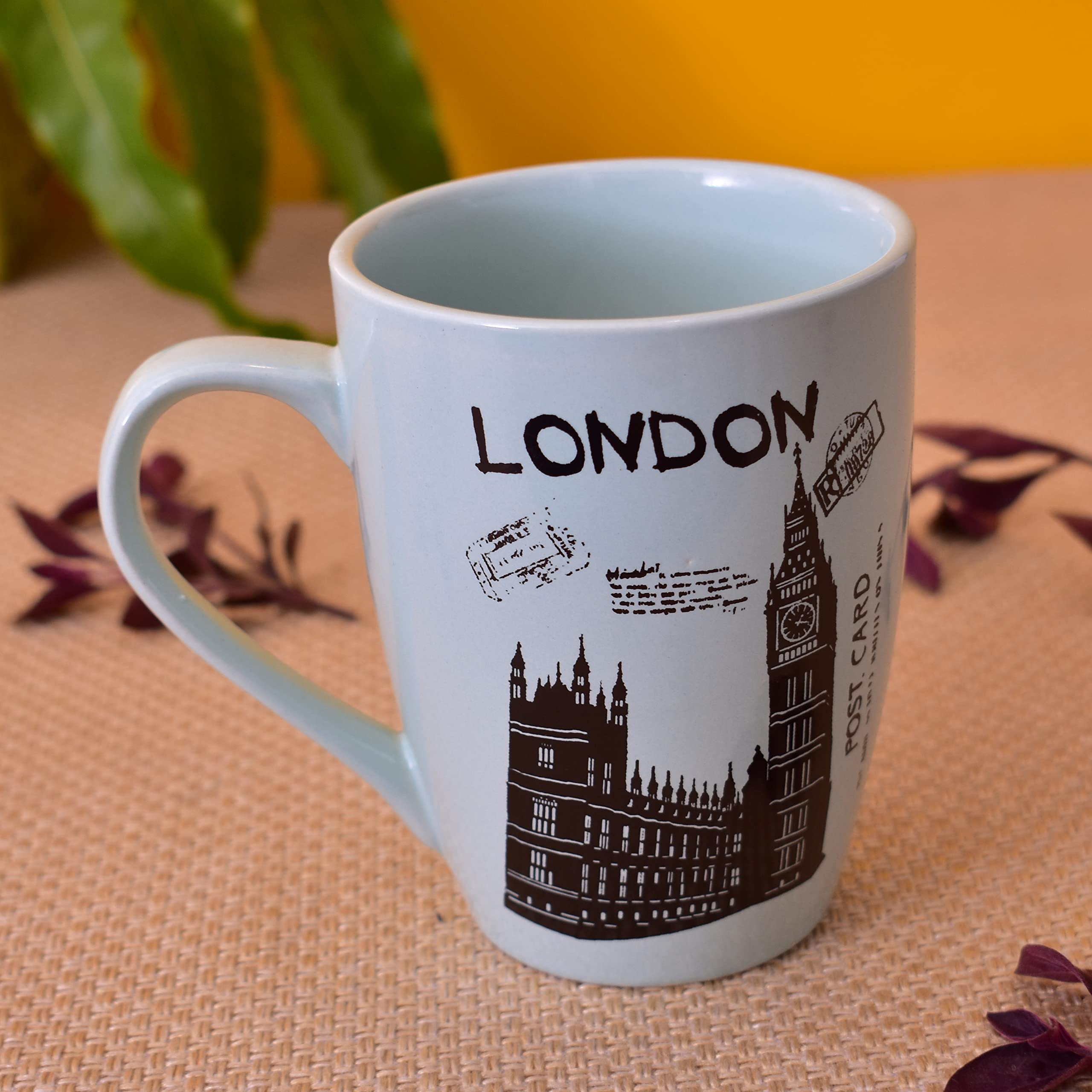Kunhar Ceramic Coffee Mug - 6 Pieces, Multicolor, 300ml - Image 5