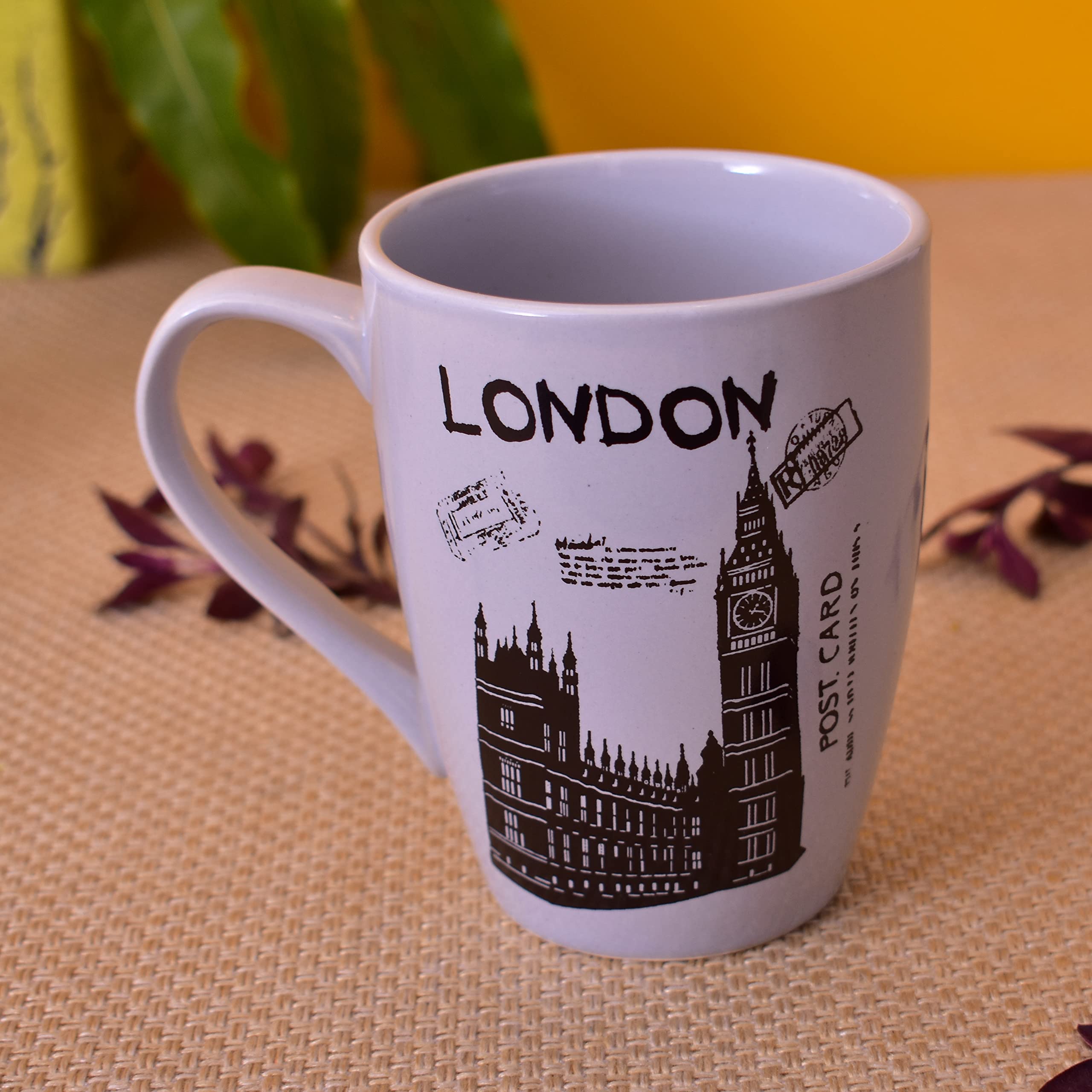 Kunhar Ceramic Coffee Mug - 6 Pieces, Multicolor, 300ml - Image 7