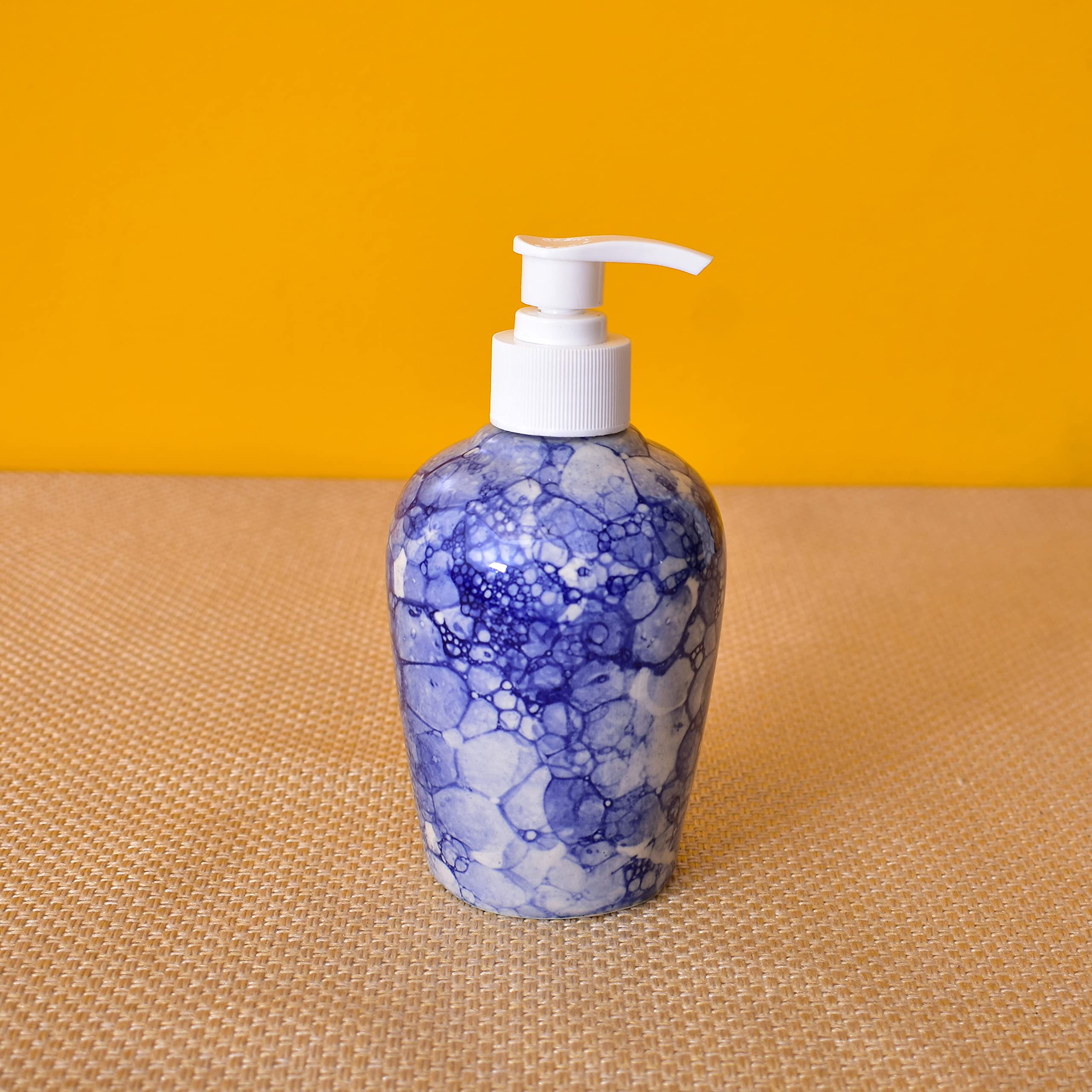 KunhaR Ceramic Bathroom Accessory Set, Blue-Luster (Liquid Soap Dispenser, Soap Tray, Toothbrush Holder) - Image 5