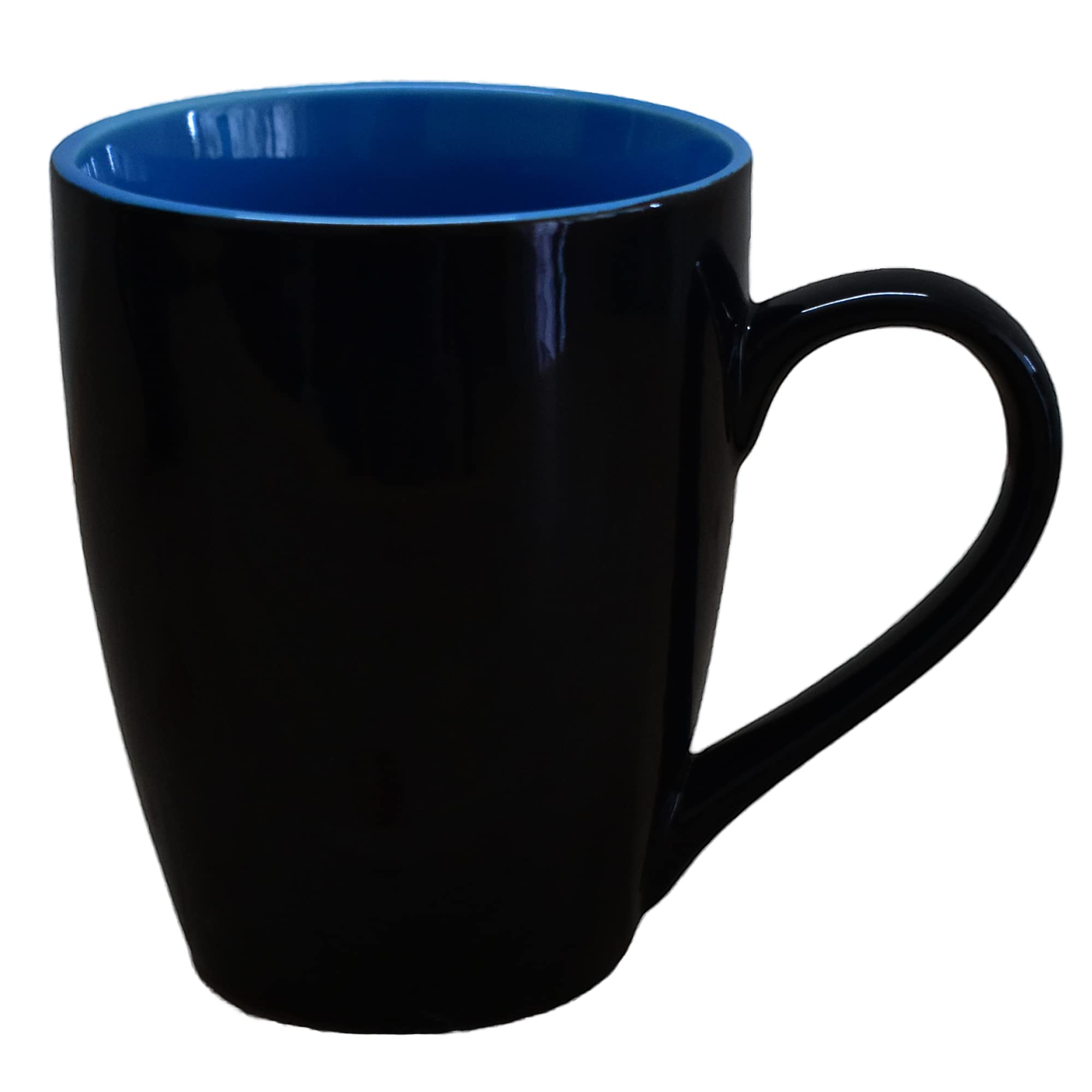 Kunhar Ceramic Coffee Mug, Ceramic Milk Mug - 350 Ml, 1 Piece, Blue Black Shine