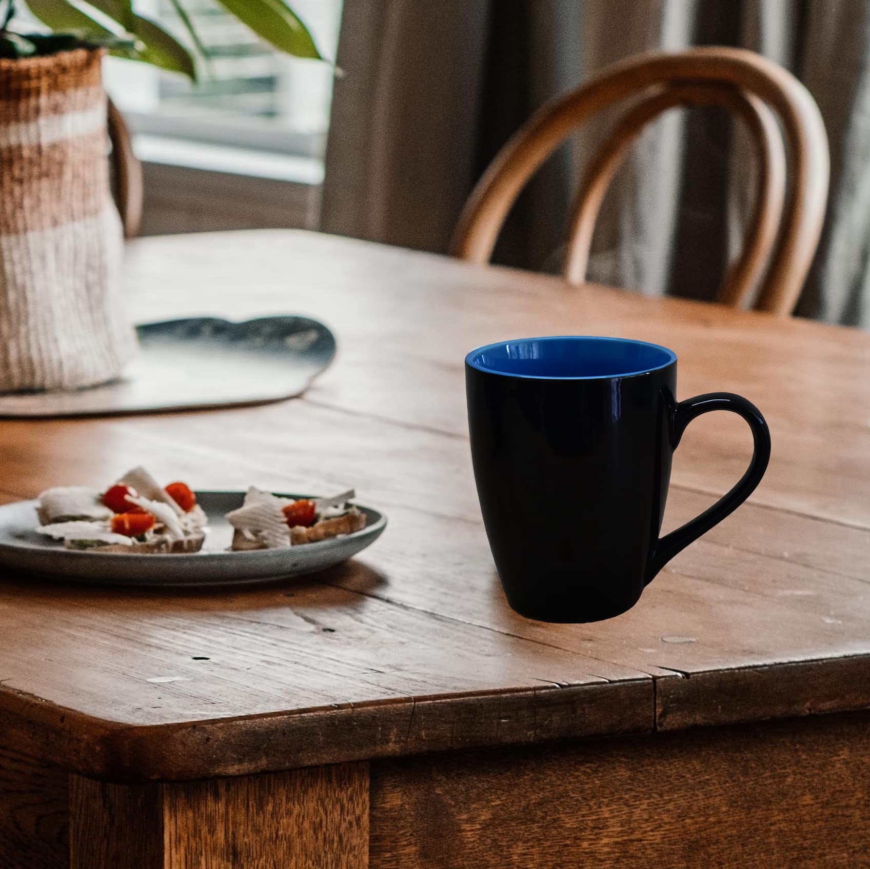 Kunhar Ceramic Coffee Mug, Ceramic Milk Mug - 350 Ml, 1 Piece, Blue Black Shine - Image 3