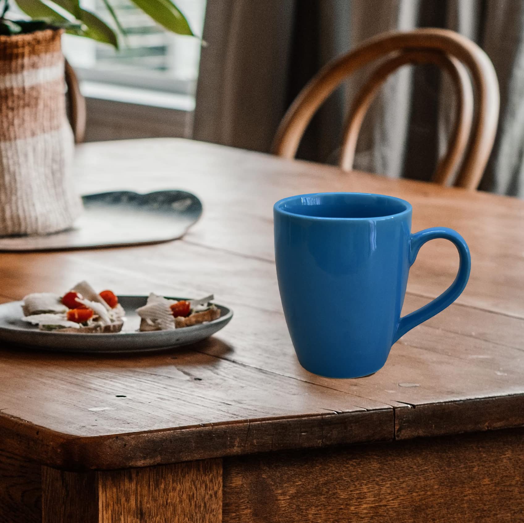 Kunhar Ceramic Coffee Mug, Ceramic Milk Mug - 350 Ml, 2 Pieces, Astronaut Blue - Image 4