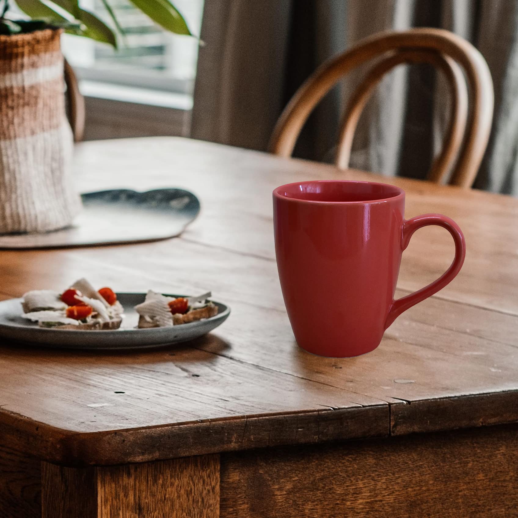 Kunhar Ceramic Coffee Mug, Ceramic Milk Mug - 350 Ml, 1 Piece, Falu Red - Image 3
