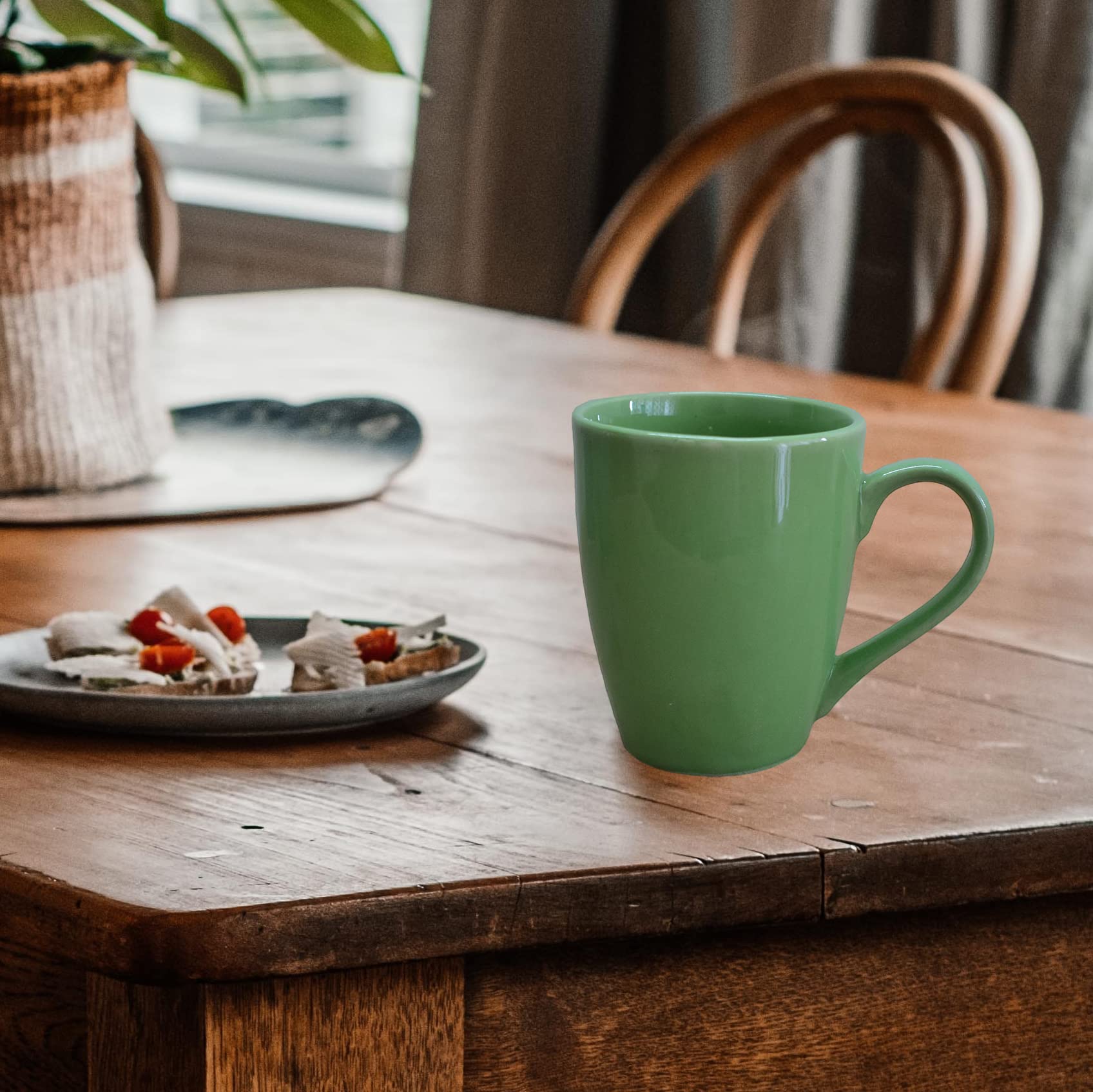 Kunhar Ceramic Coffee Mug, Ceramic Milk Mug - 350 Ml, 1 Piece, Hippie Green - Image 3
