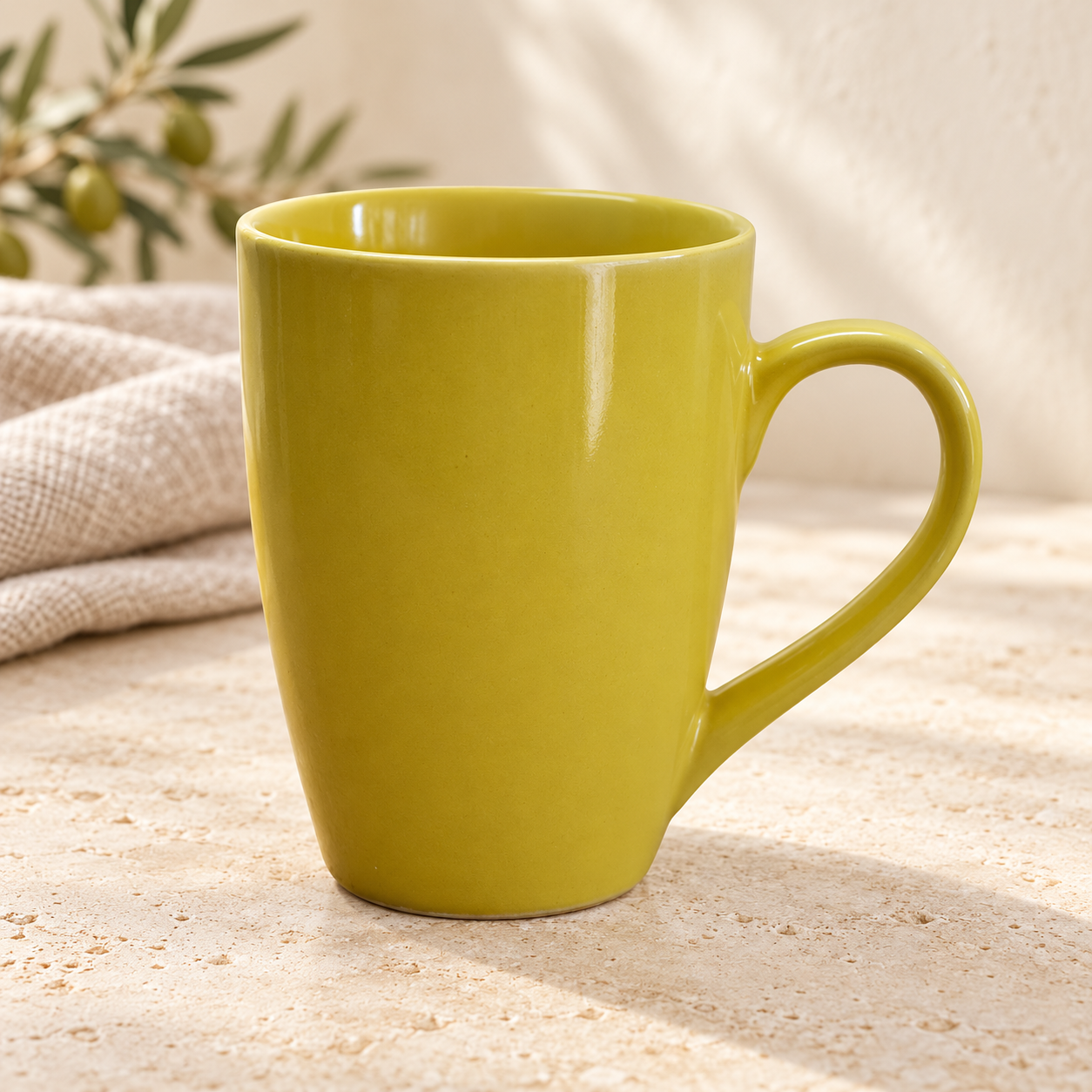 Kunhar Ceramic Coffee Mug, Ceramic Milk Mug - 350 Ml, 1 Piece, Luxor Gold