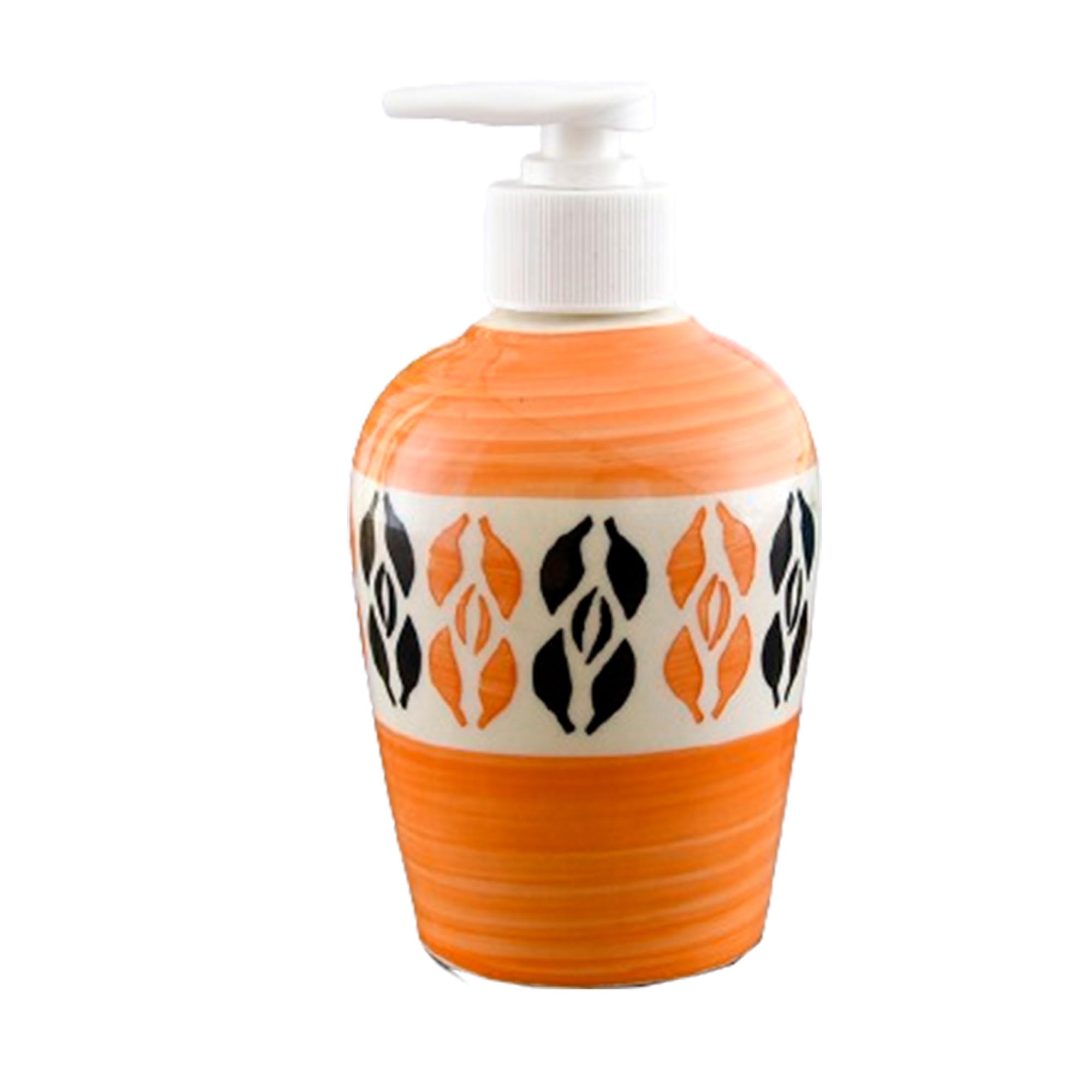 KunhaR Ceramic Long-Lasting Liquid Handwash Soap Dispenser for Bathroom | Handwash Bottle for Kitchen | Soap Dispenser for Wash Basin | Bathroom Accessories | 300 ml, Orange Multicolor, 2 Pieces - Image 3