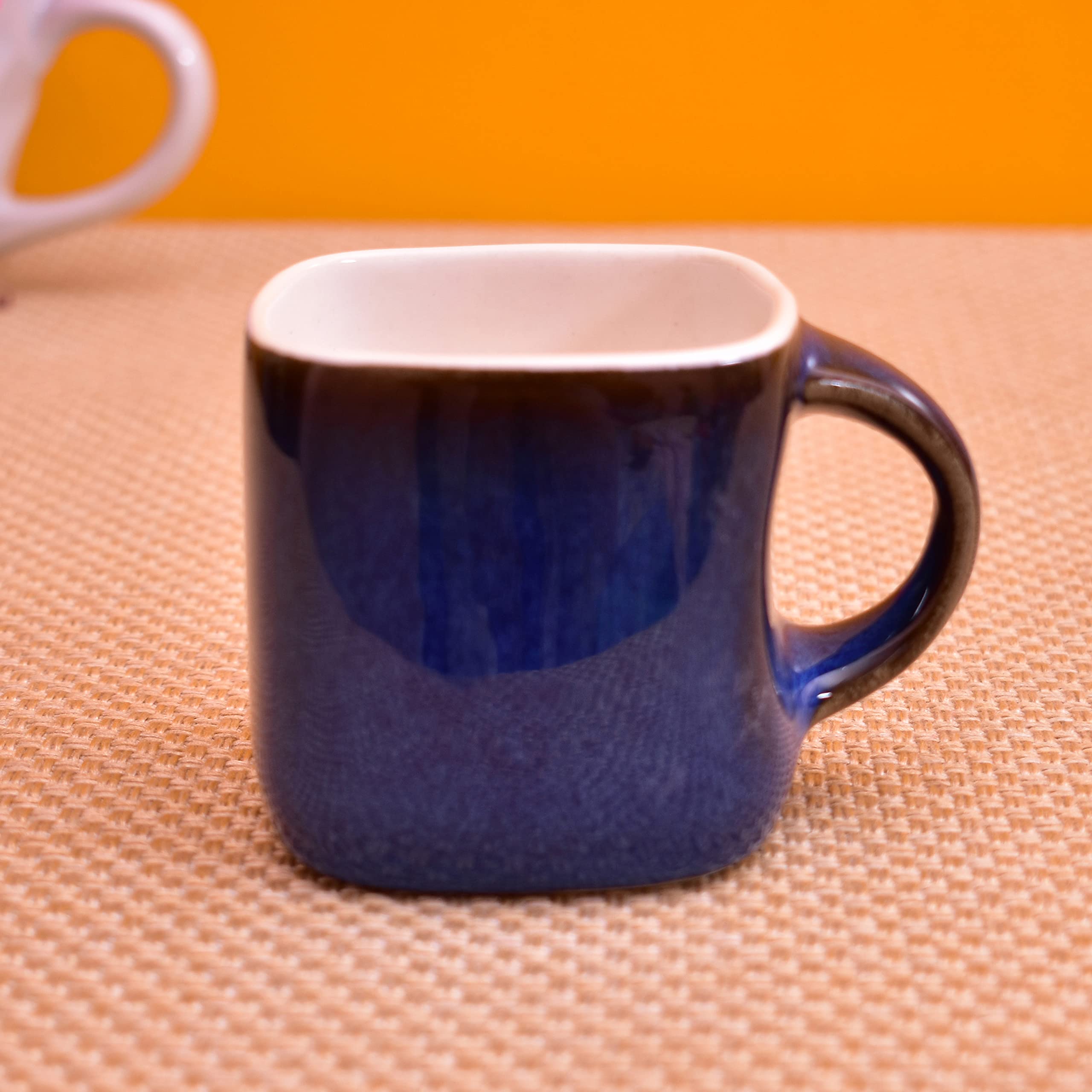 Kunhar Ceramic Tea Cups - 6 Pieces, Blue, 125ml - Image 6