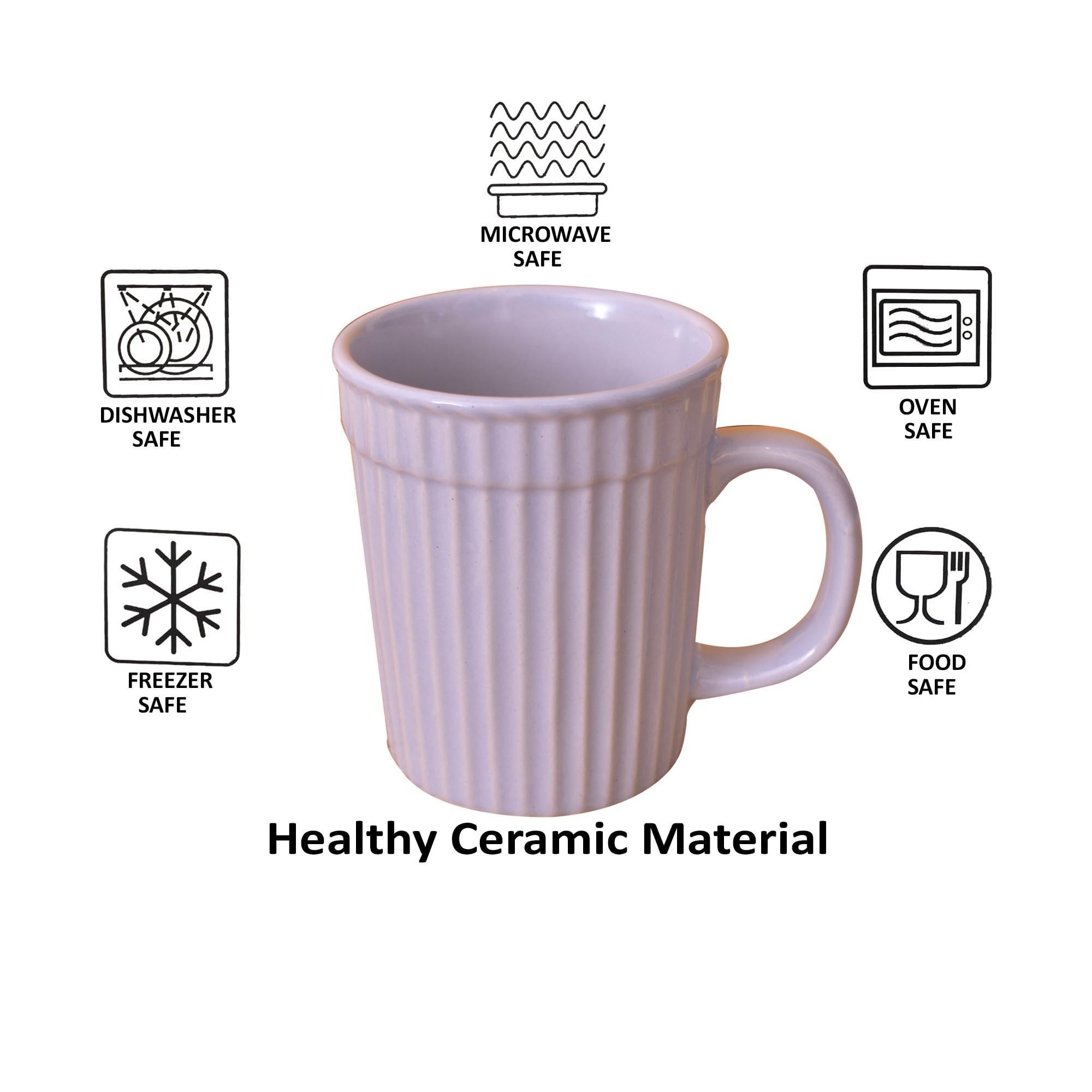 Kunhar Ceramic Coffee Mugs - 1 Piece, Baby Blue, 290ml - Image 4