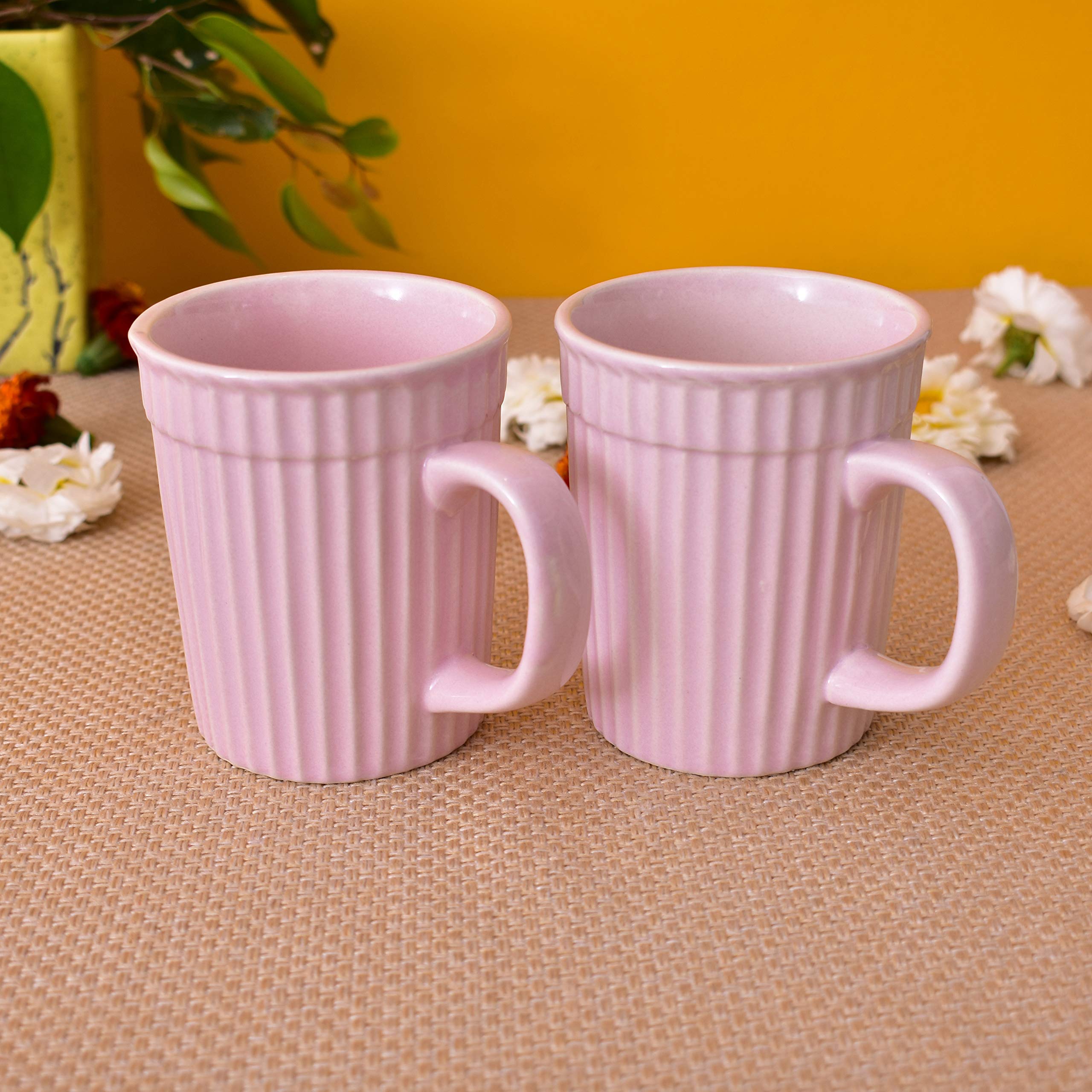Kunhar Ceramic Coffee Mugs - 2 Piece, Orchid, 290ml - Image 3
