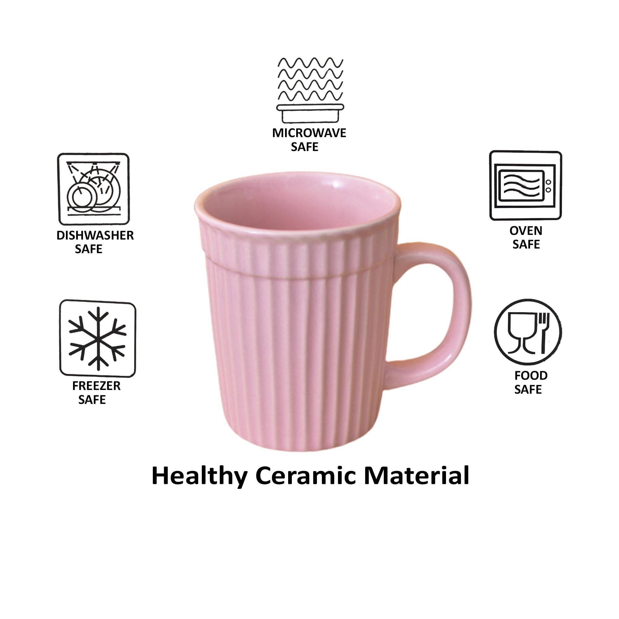 Kunhar Ceramic Coffee Mugs - 1 Piece, Orchid, 290ml - Image 4