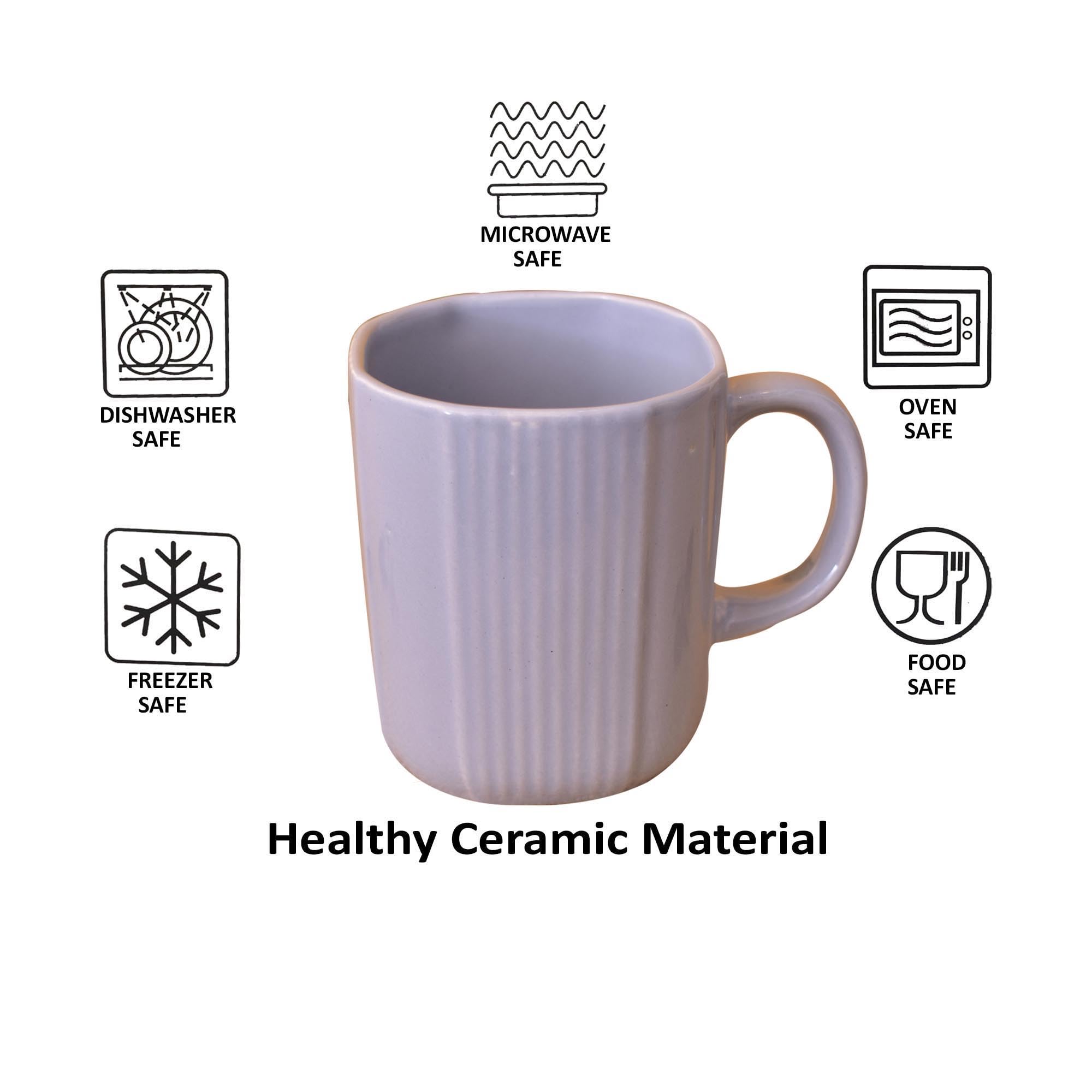 Kunhar Ceramic Coffee Mugs - 1 Piece, Baby Blue, 300ml - Image 4