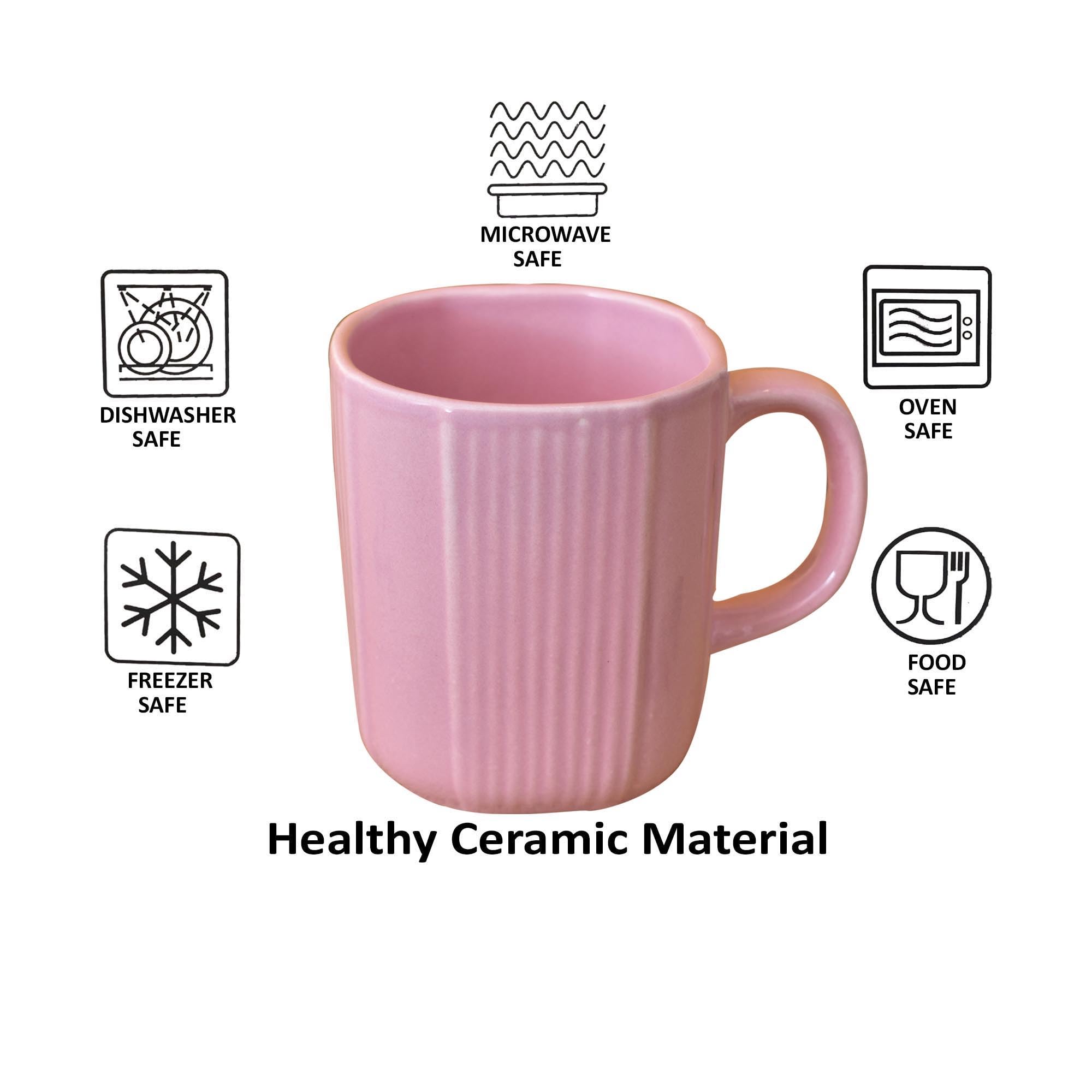 Kunhar Ceramic Coffee Mugs - 1 Piece, Orchid, 300ml - Image 4