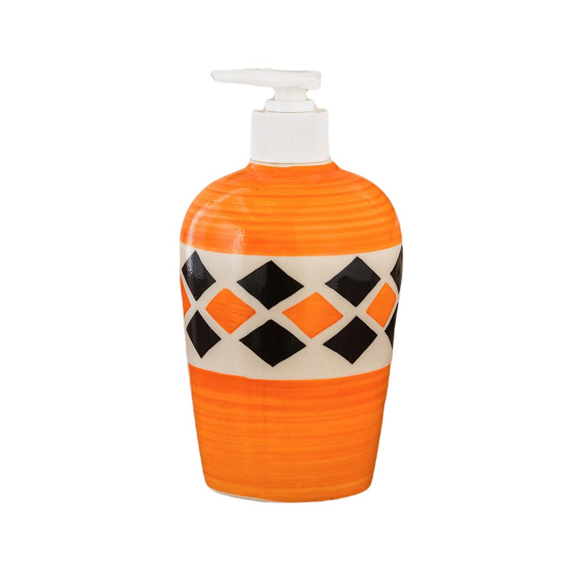 KunhaR Ceramic Liquid Soap Dispenser - Orange Brick, 450ml, 2 Pieces
