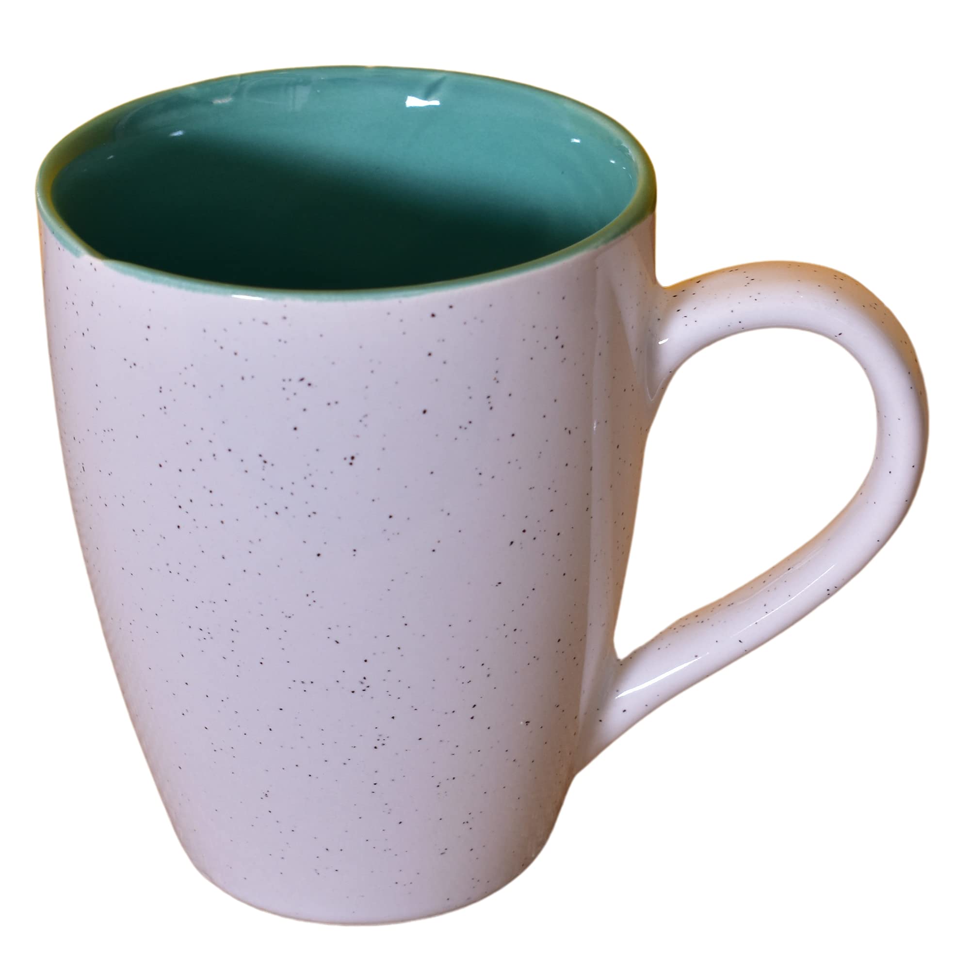 Kunhar Ceramic Milk Mug, Coffee Mug - 1 Piece, White Hippie Blue, 350ml - Image 2