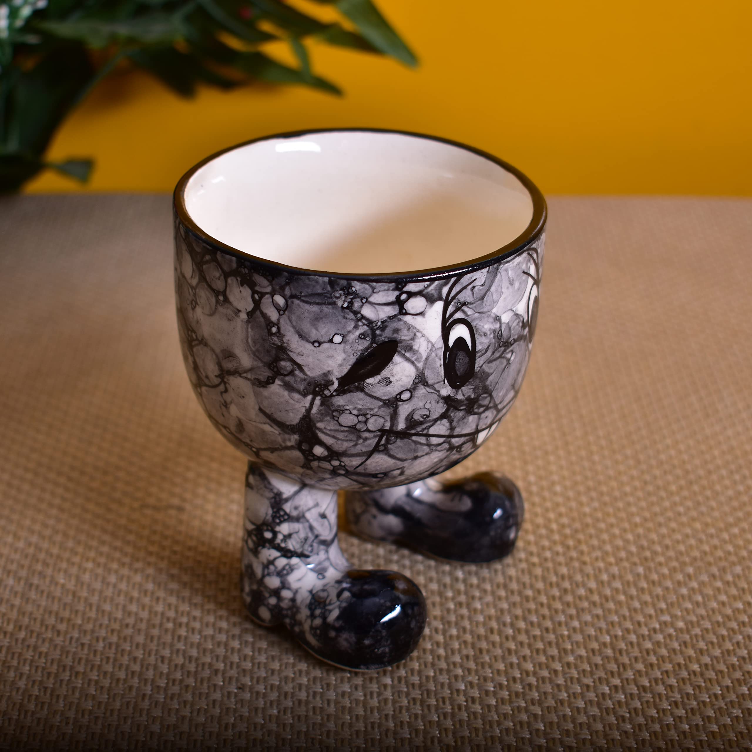 Kunhar Ceramic Milk Mug, Coffee Mug - 2 Pieces, Black Luster, 200ml - Image 5