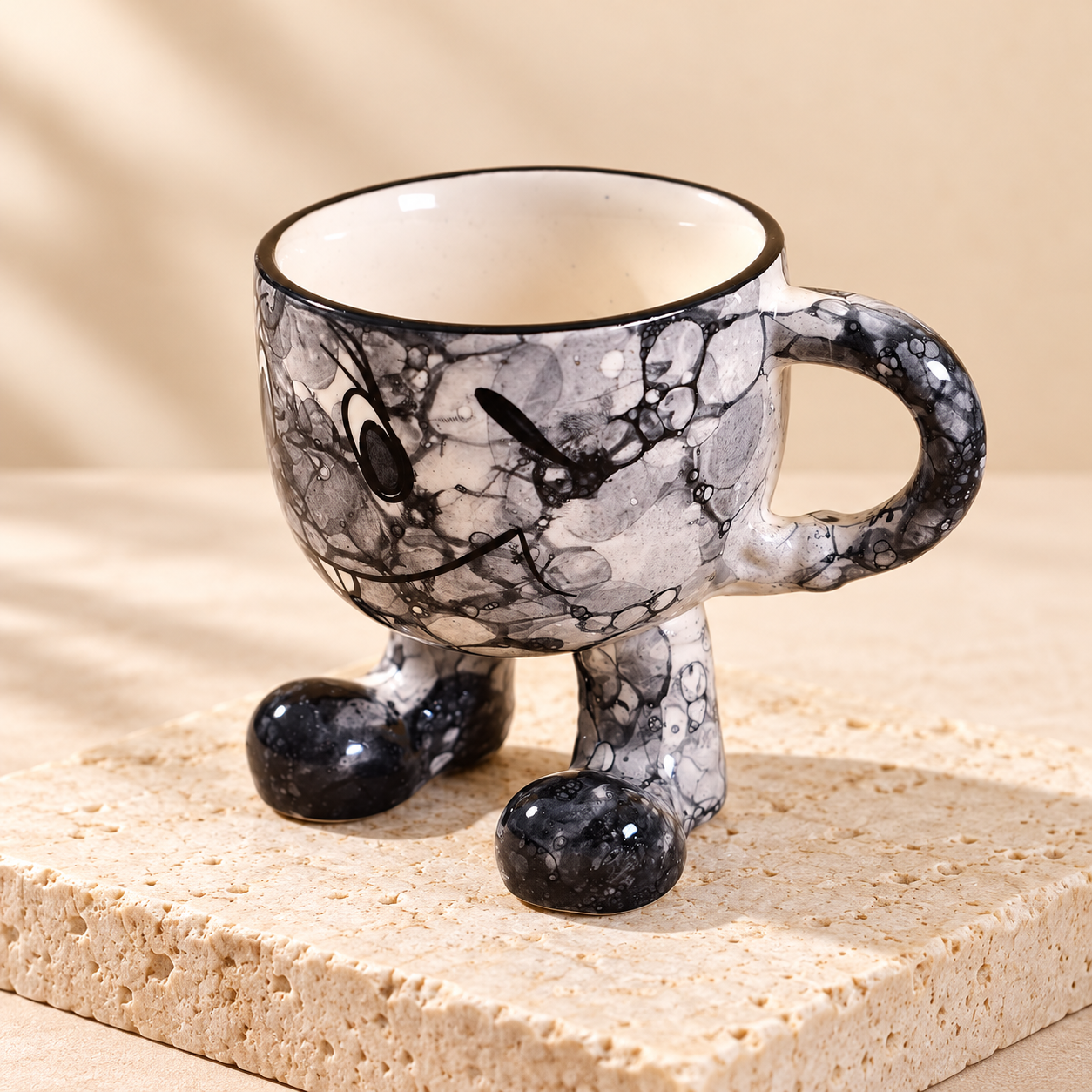 Kunhar Ceramic Milk Mug, Coffee Mug - 1 Piece, Black Luster, 200ml