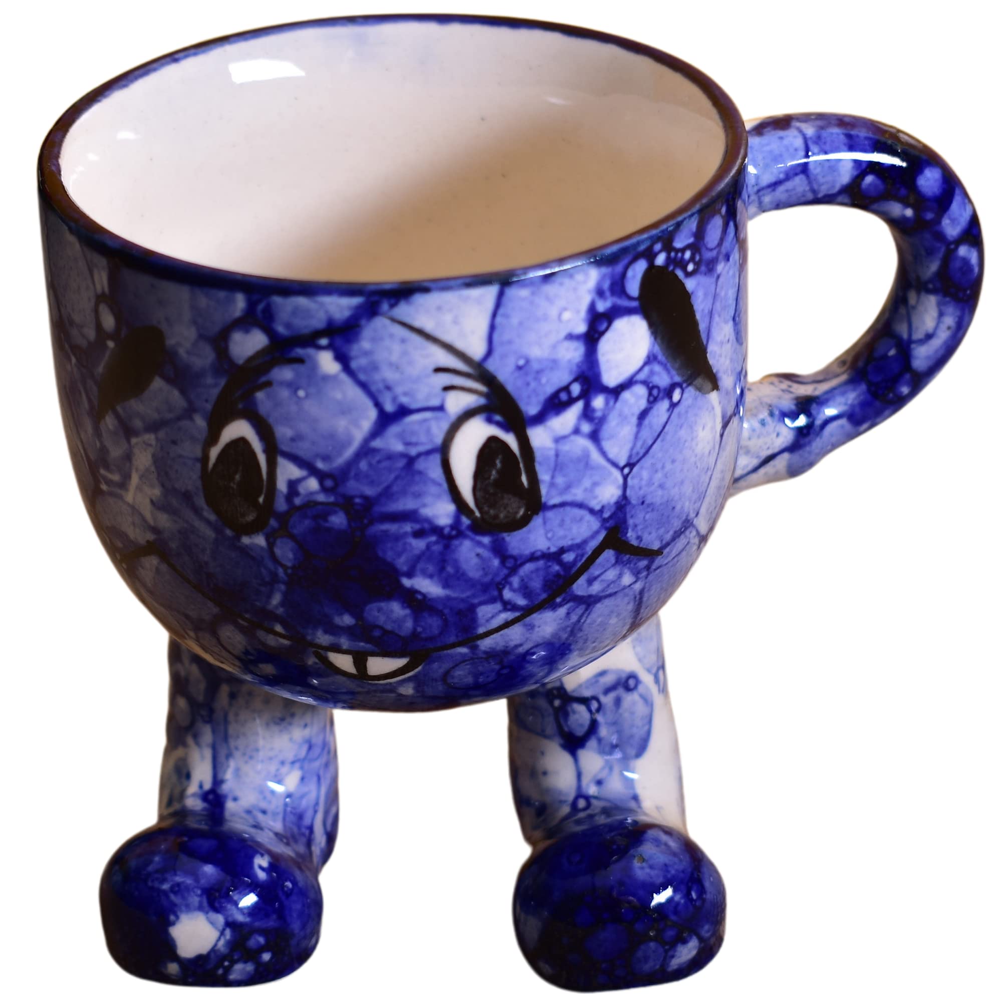 Kunhar Ceramic Milk Mug, Coffee Mug - 2 Pieces, Blue Luster, 200ml - Image 3