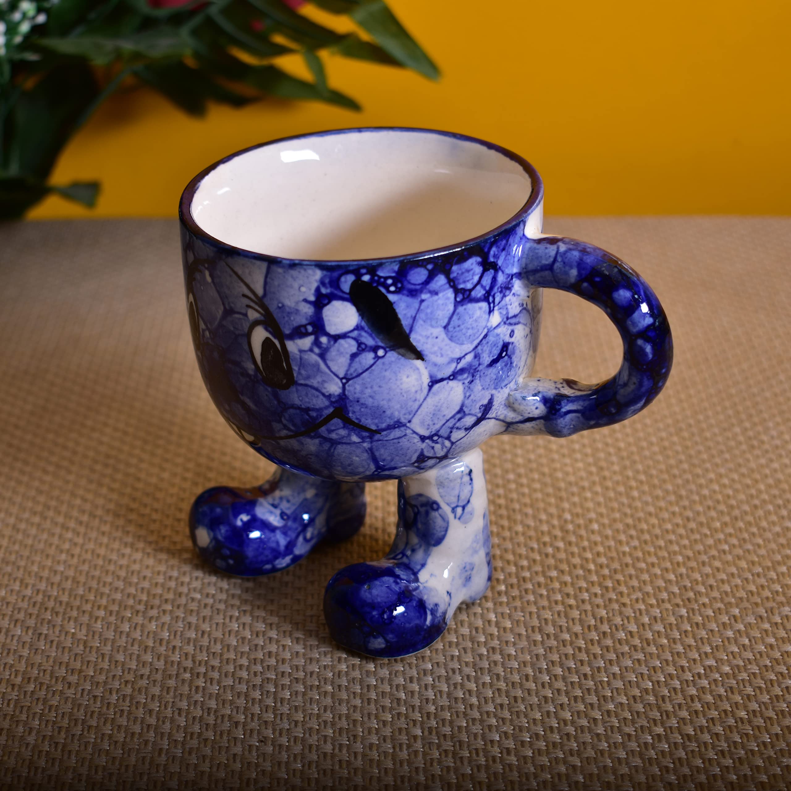 Kunhar Ceramic Milk Mug, Coffee Mug - 2 Pieces, Blue Luster, 200ml - Image 5