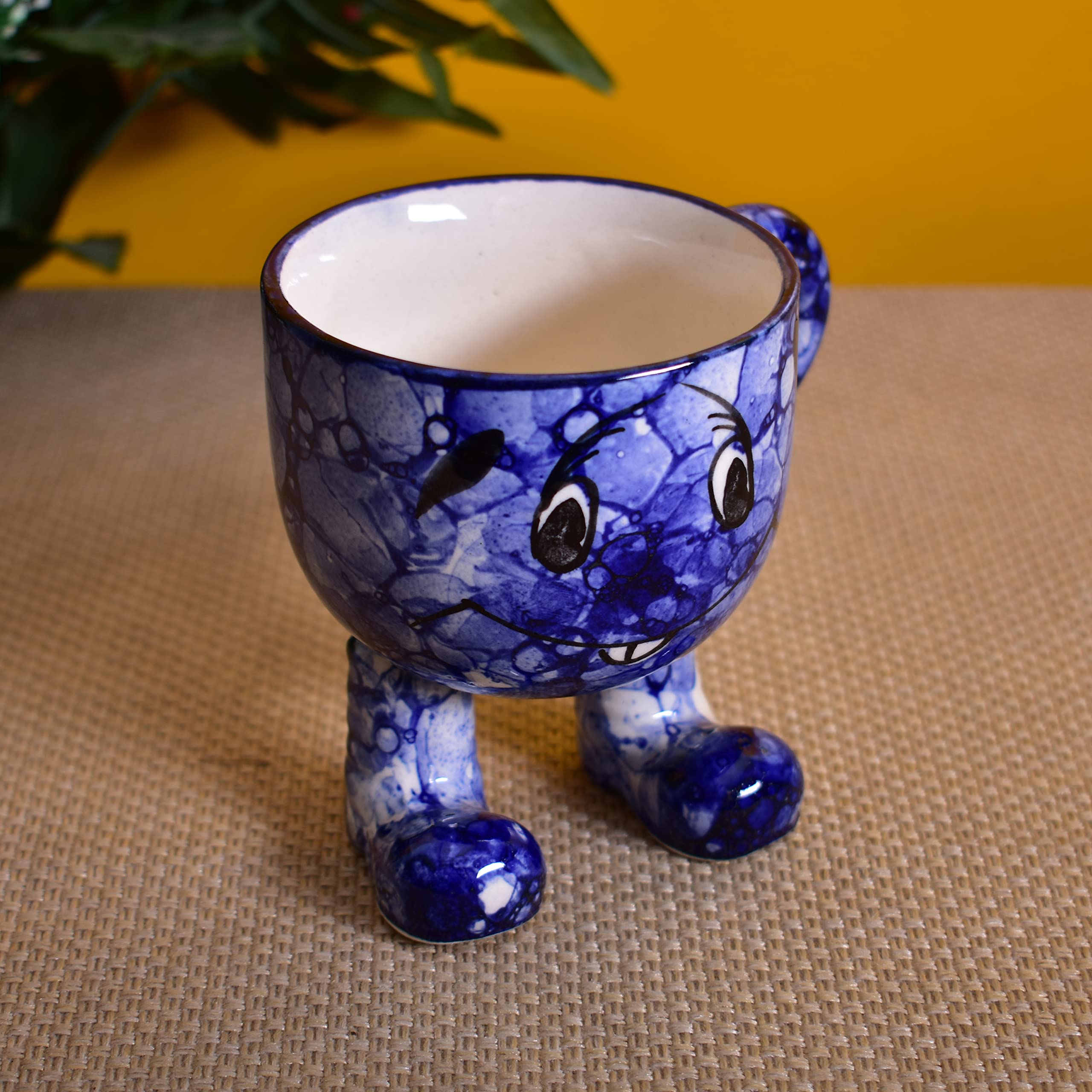 Kunhar Ceramic Milk Mug, Coffee Mug - 2 Pieces, Blue Luster, 200ml - Image 6