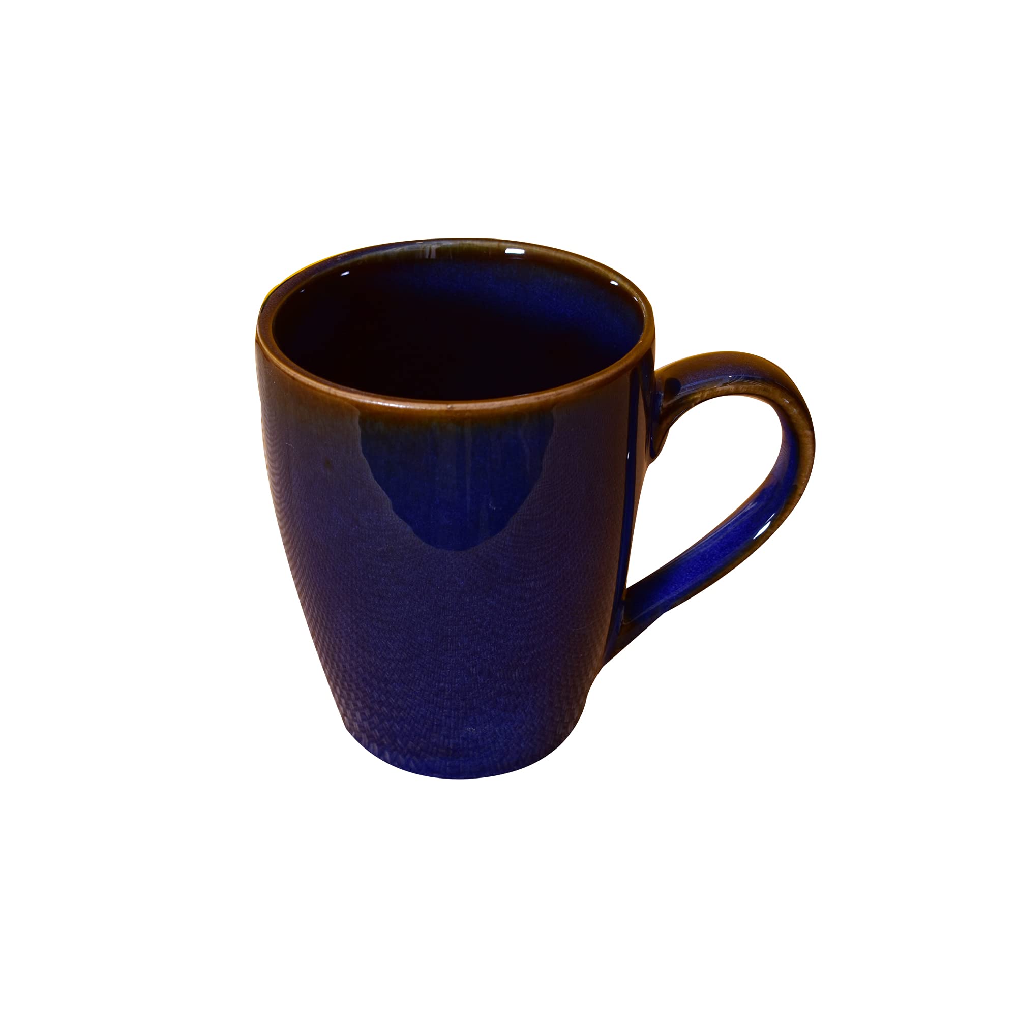 Kunhar Ceramic Milk Mugs, Coffee Mugs - 1 Piece, Blue, 350ml - Image 3