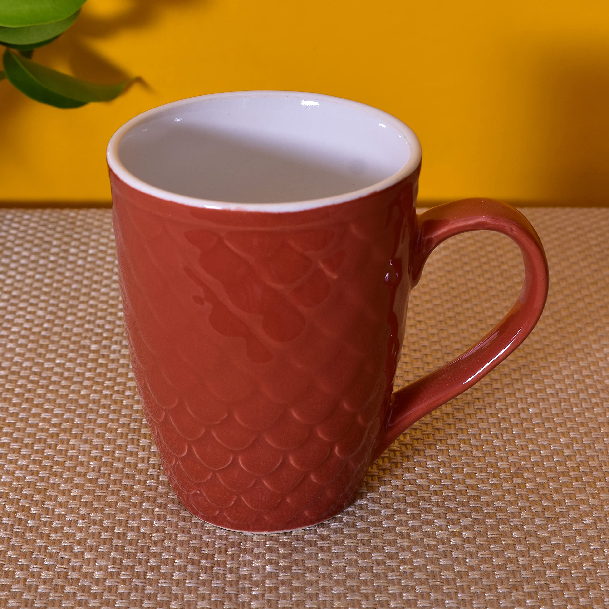 Kunhar Ceramic Milk Mugs, Coffee Mugs - 6 Pieces, Multicolor, 300ml - Image 2