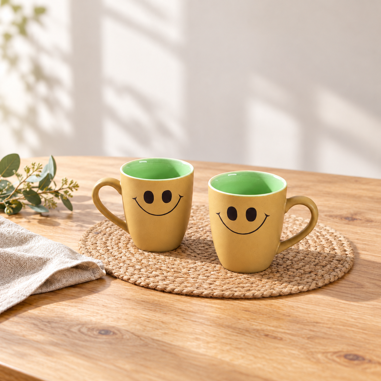Kunhar Ceramic Milk Mug, Coffee Mug - 2 Pieces, Muddy Waters, 400 ml