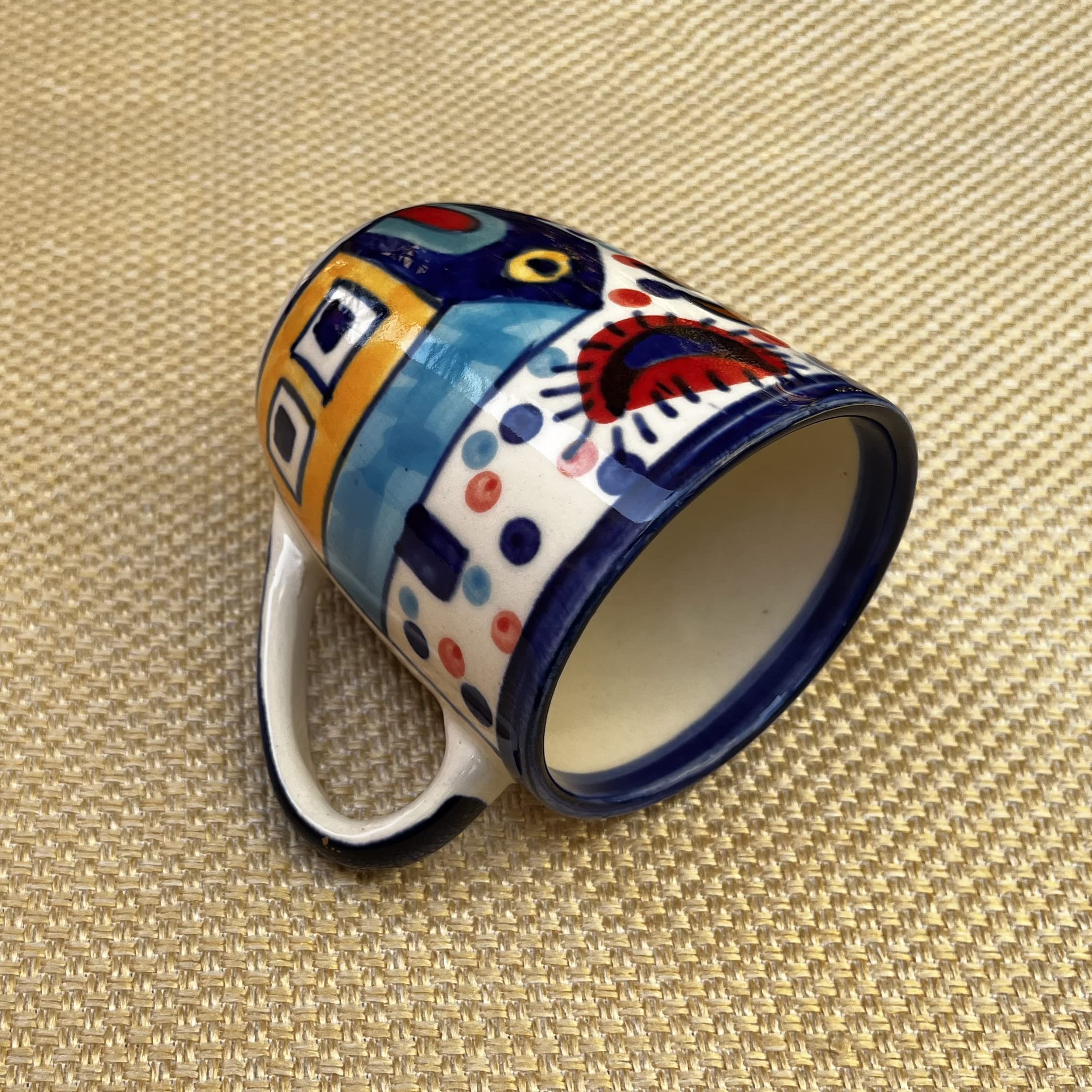 Kunhar Ceramic Hut Painting Coffee Mugs, Milk Mug - 220 Ml, 4 Pieces, Multicolor - Image 6